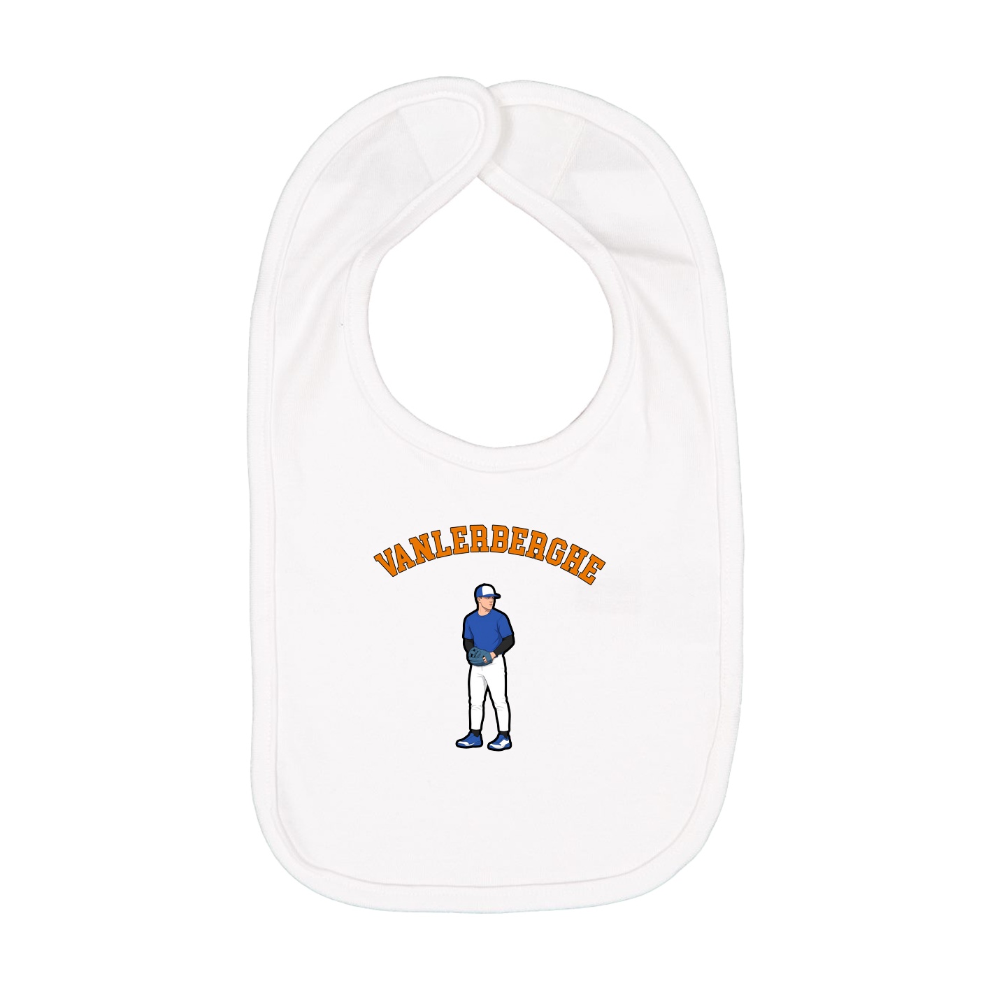 Infant Bib — Shirsey Arch in White