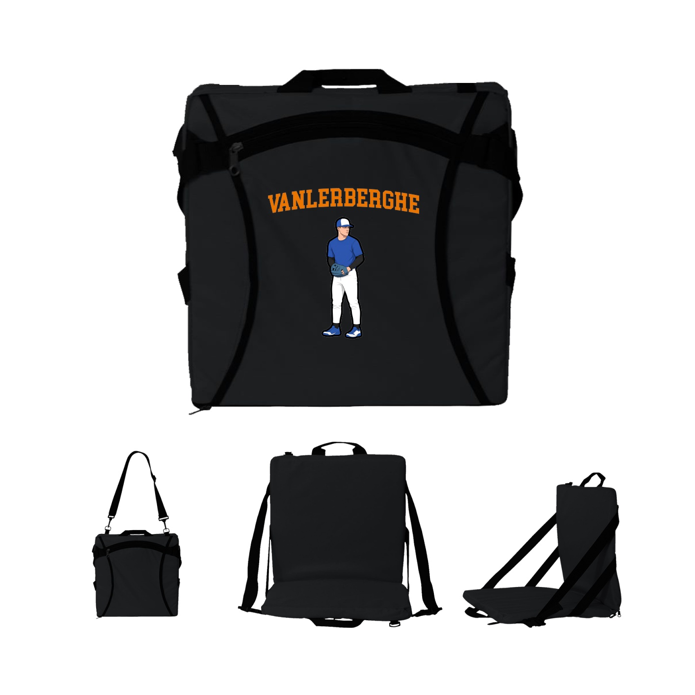 Folding Stadium Seat — Shirsey in Black
