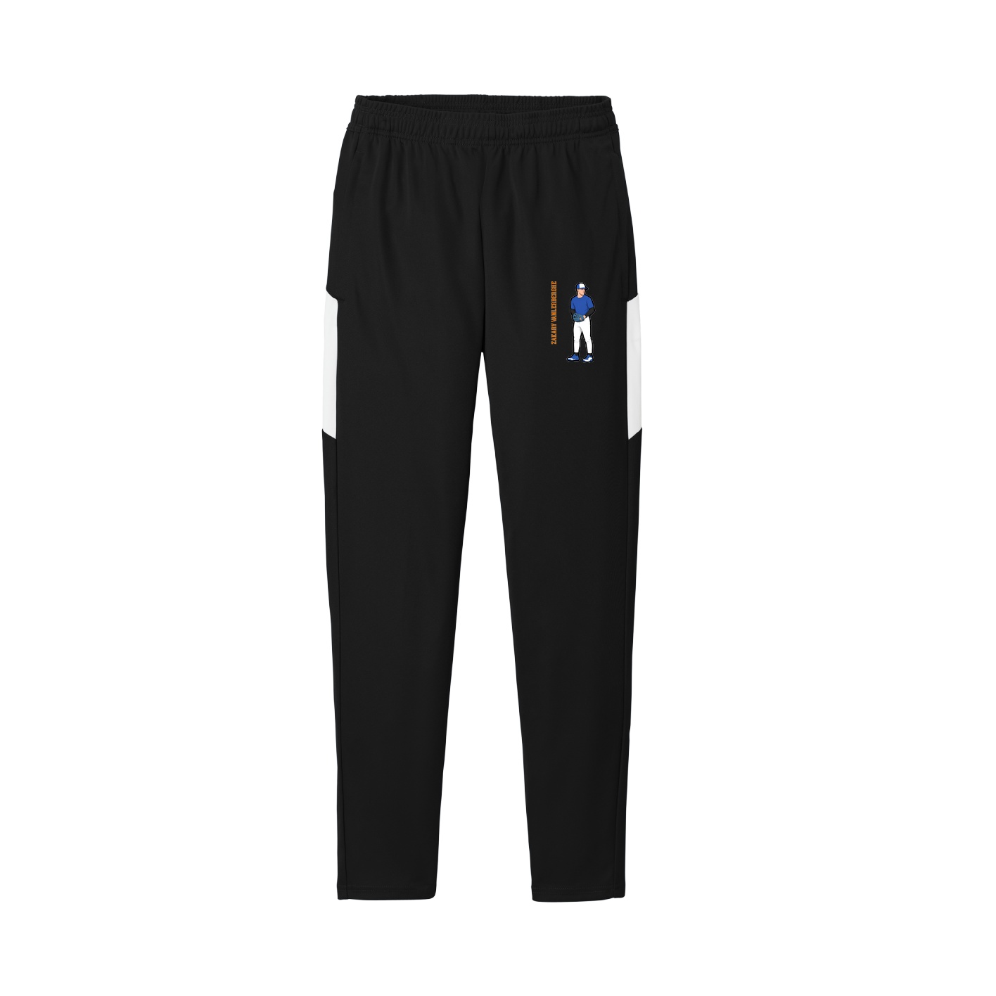 Team Travel Pant — Name Vertical in Black/White