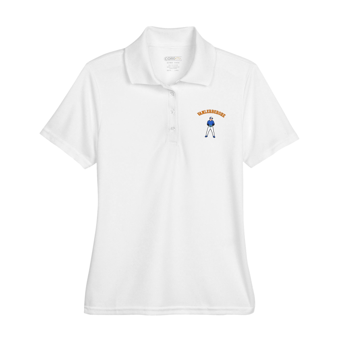 Womens Performance Polo — Shirsey Arch in White