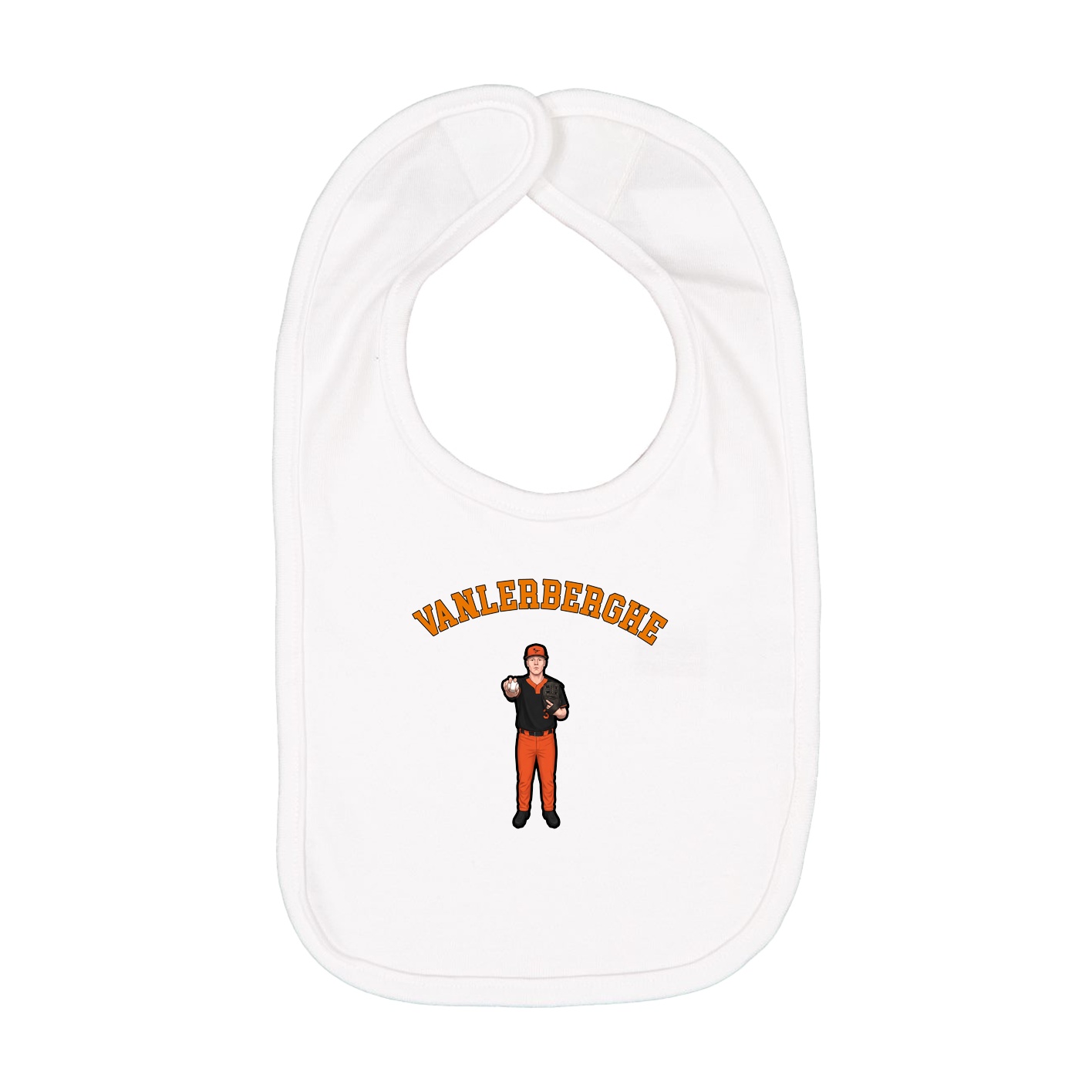 Infant Bib — Shirsey Arch in White
