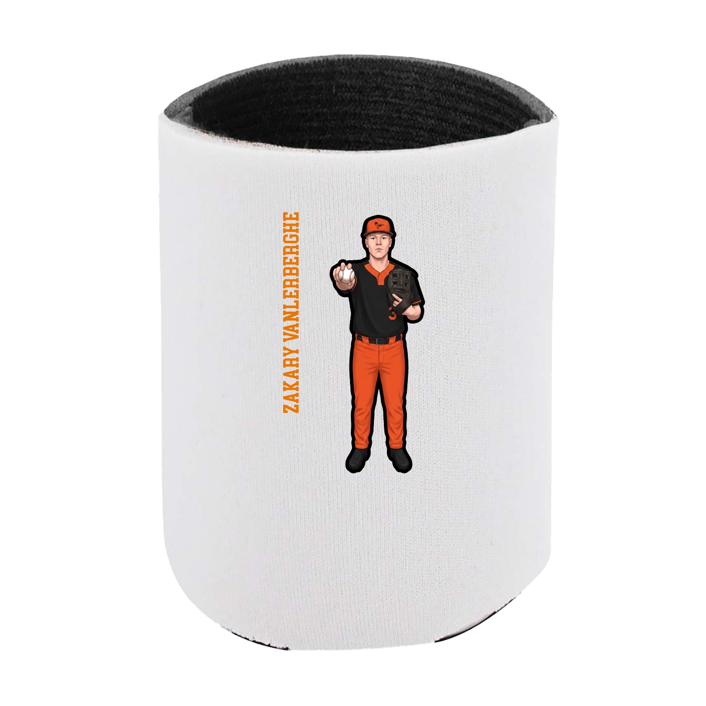 Can Holder — Name Vertical in White