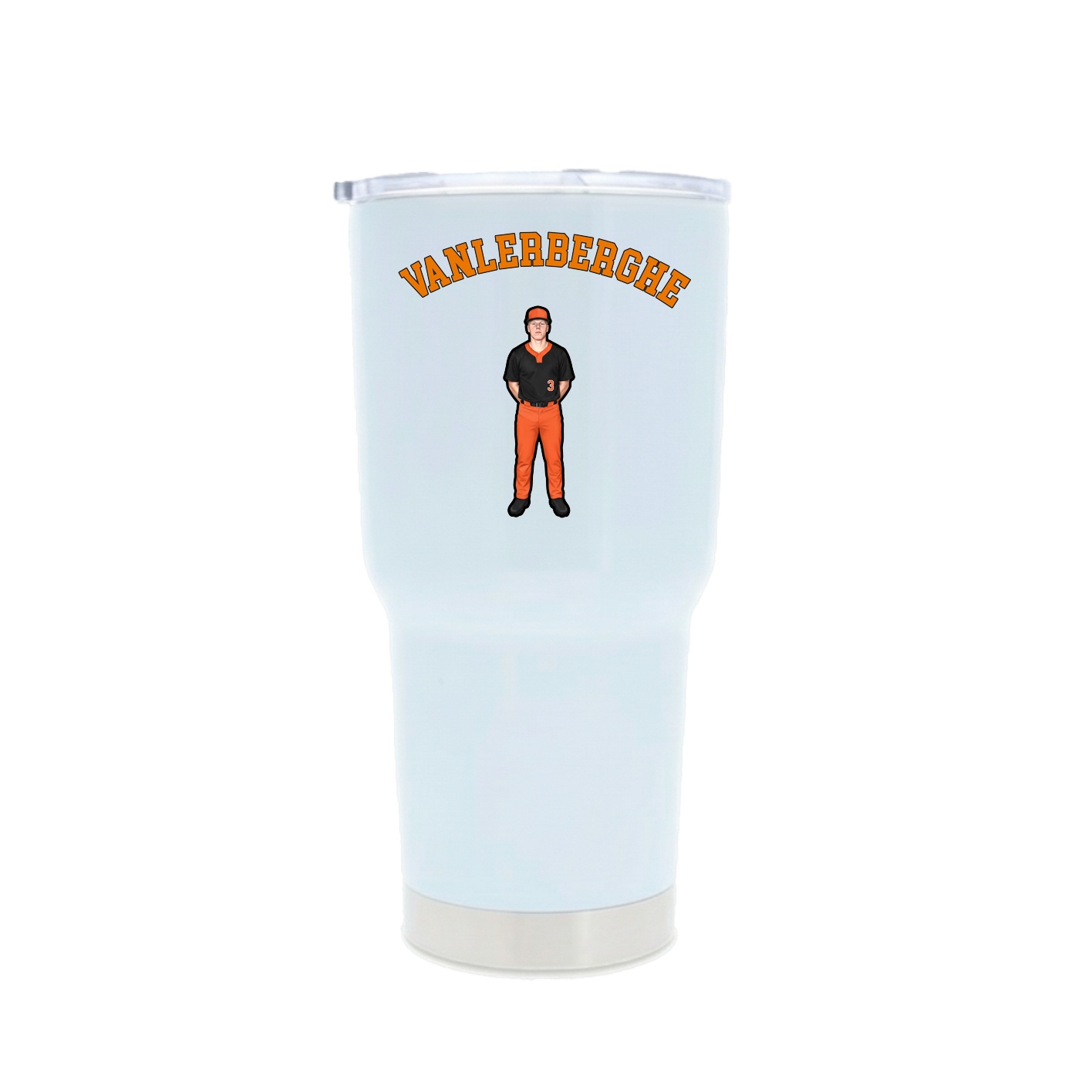 30oz Stainless Steel Tumbler — Shirsey Arch in White