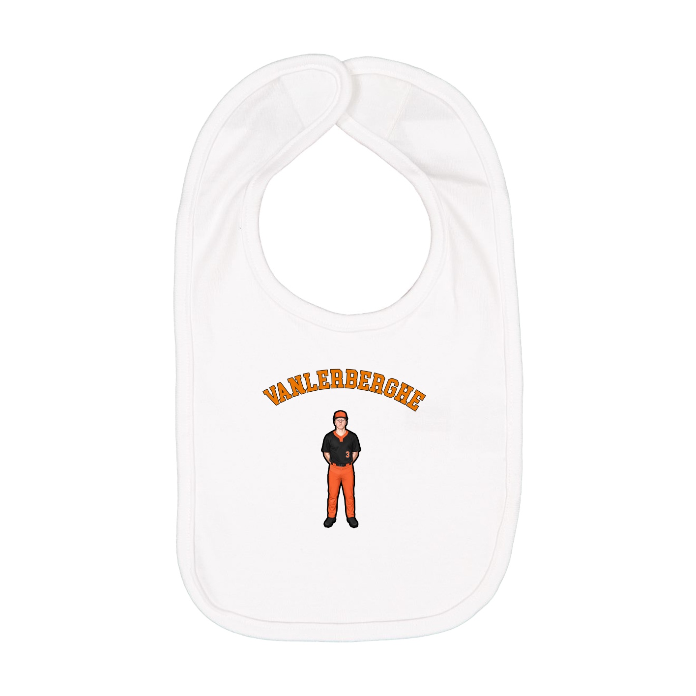 Infant Bib — Shirsey Arch in White