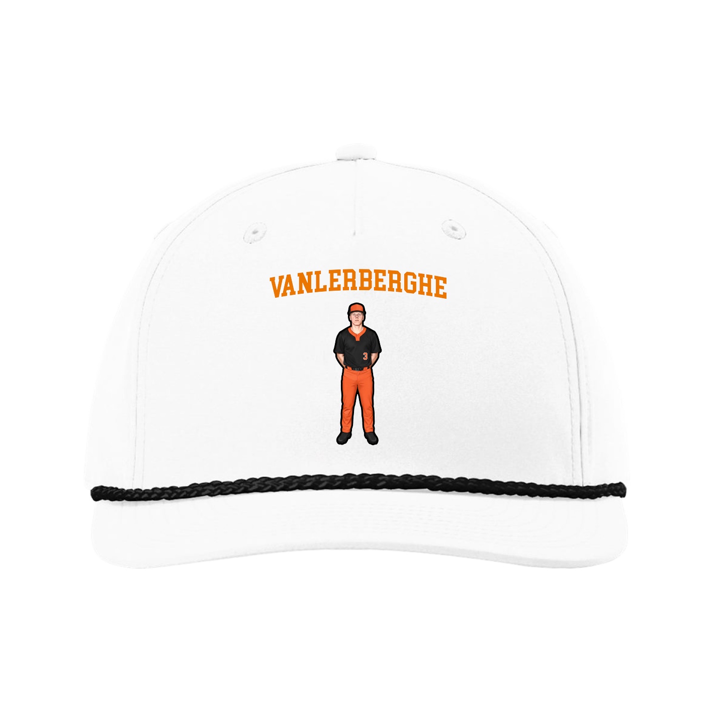 Five-Panel Classic Rope Cap — Shirsey in White