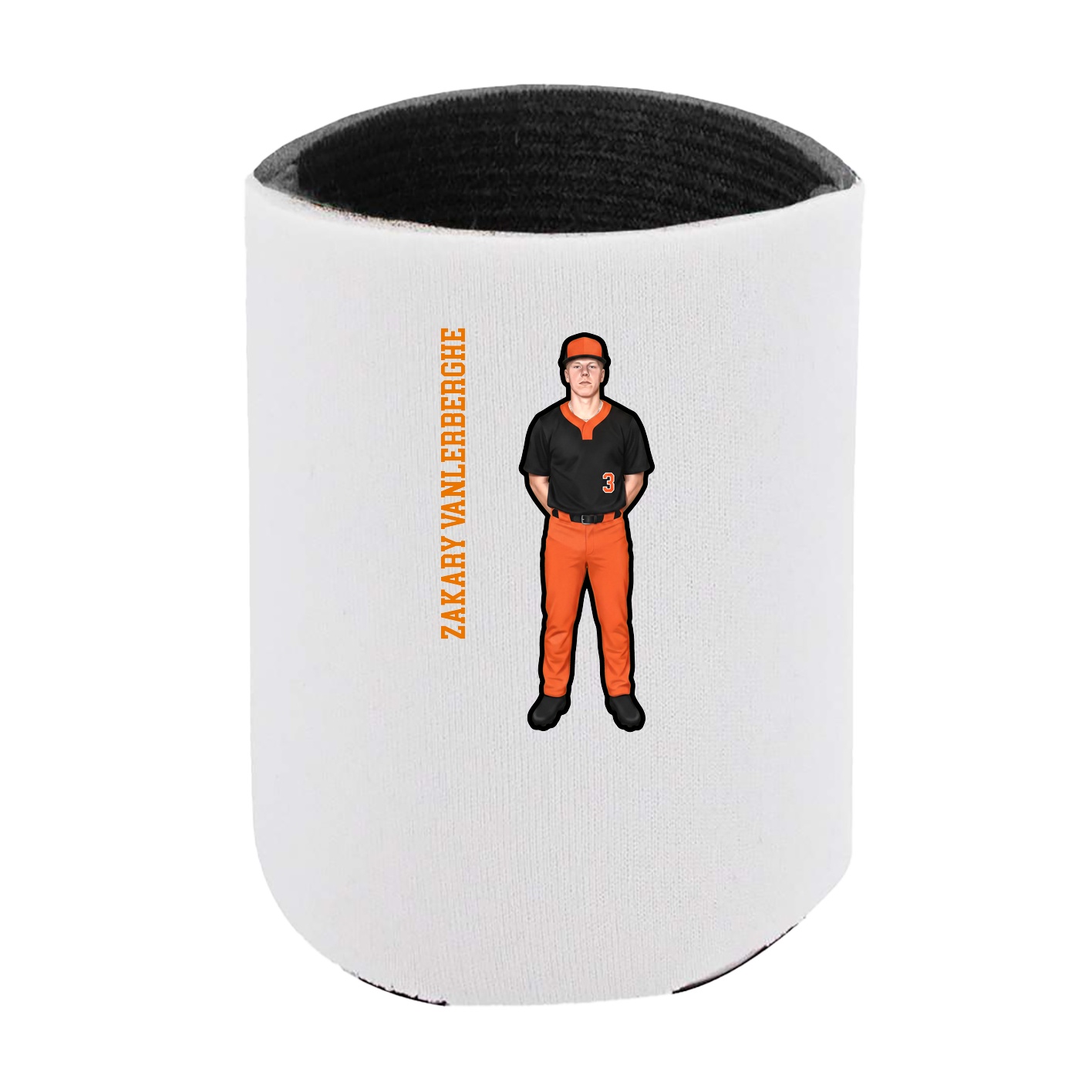 Can Holder — Name Vertical in White