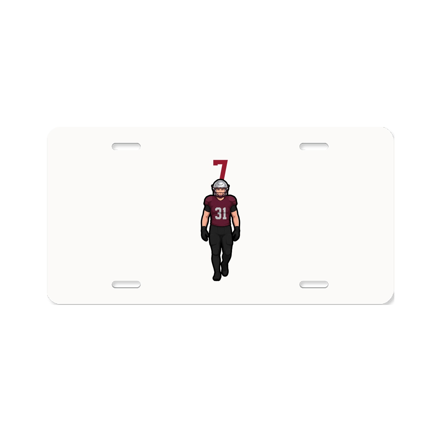 License Plate — Number Top in Classic