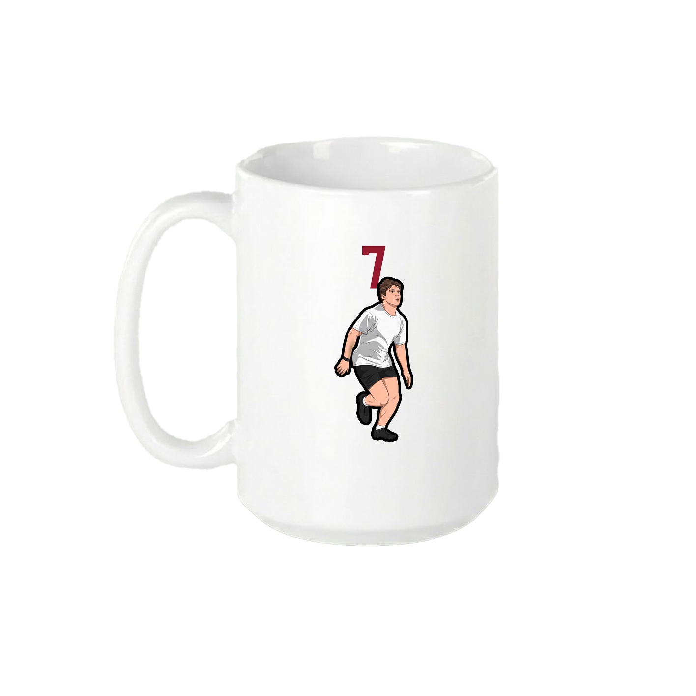 15oz Coffee Mug — Number Top in White