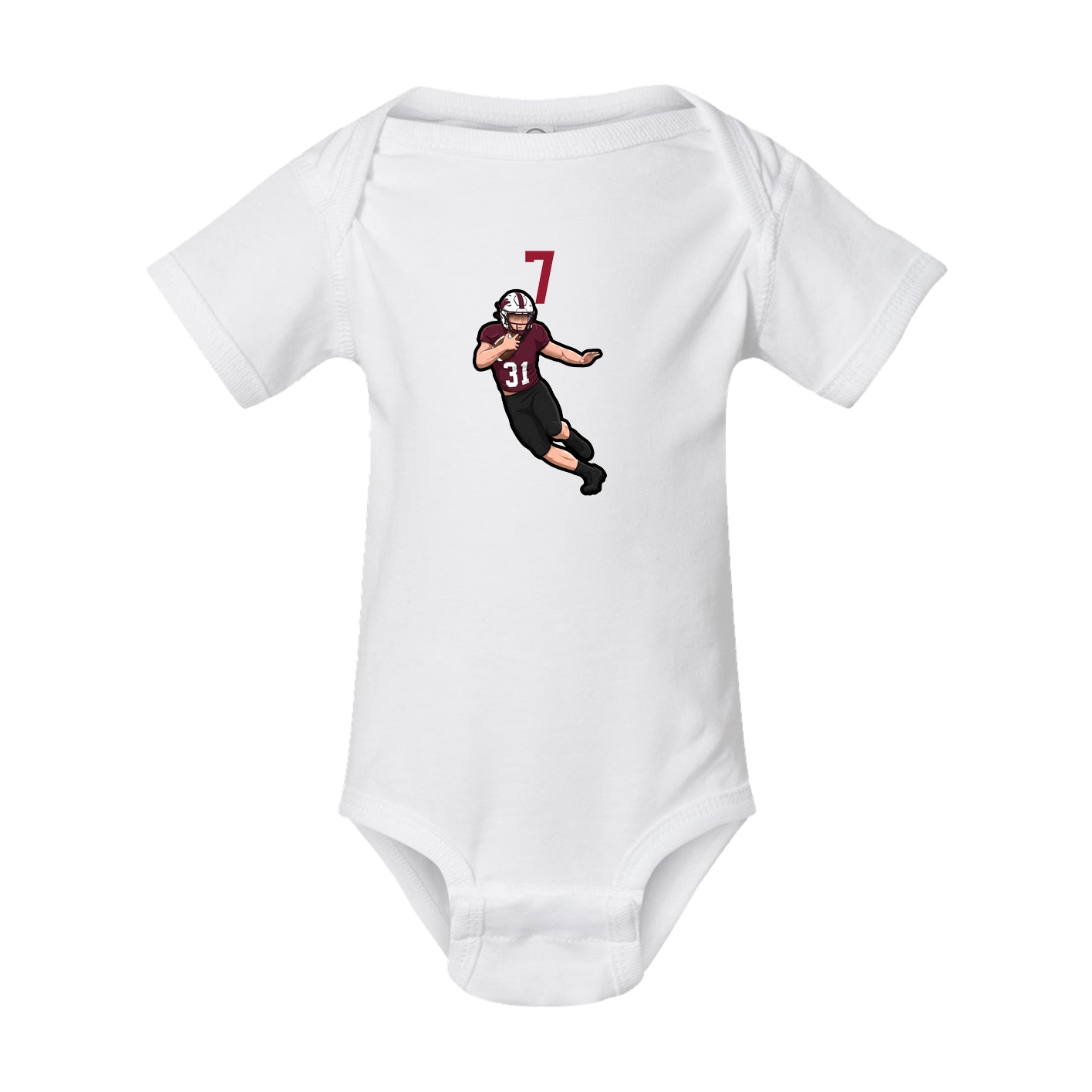 Baby Onesie — Number Top in White