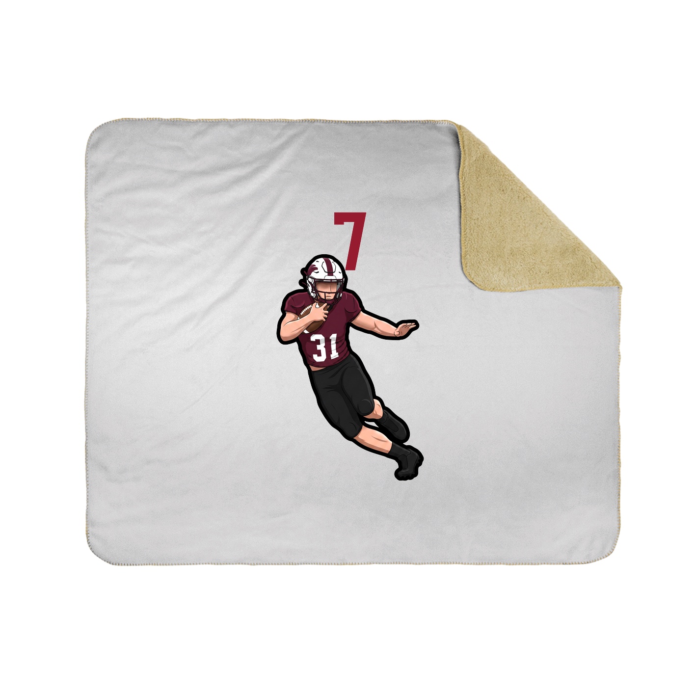 Throw Blanket — Number Top in White