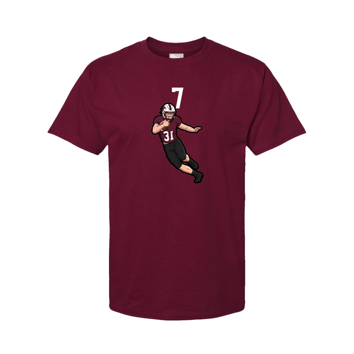 Tee — Number Top in Cardinal