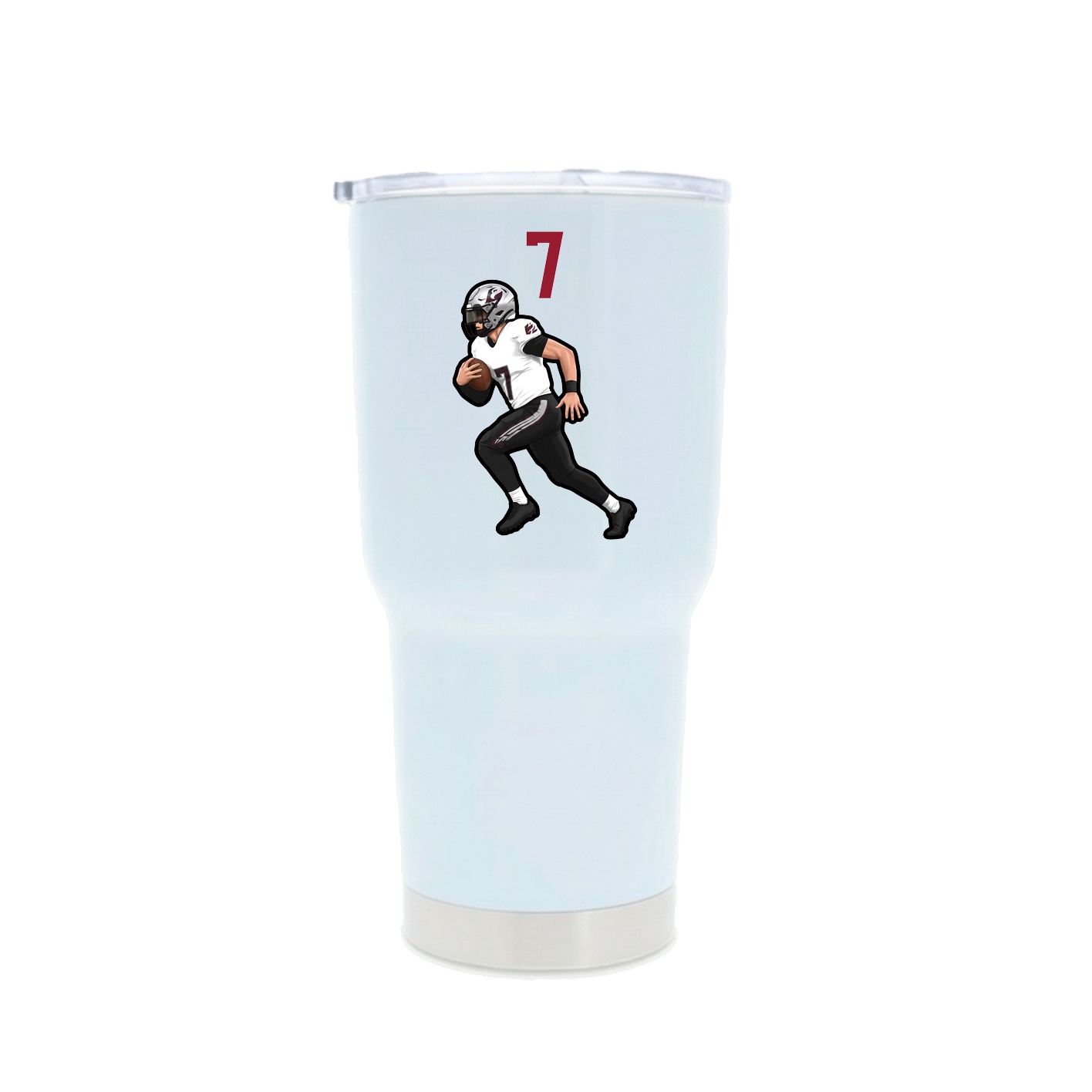30oz Stainless Steel Tumbler — Number Top in White