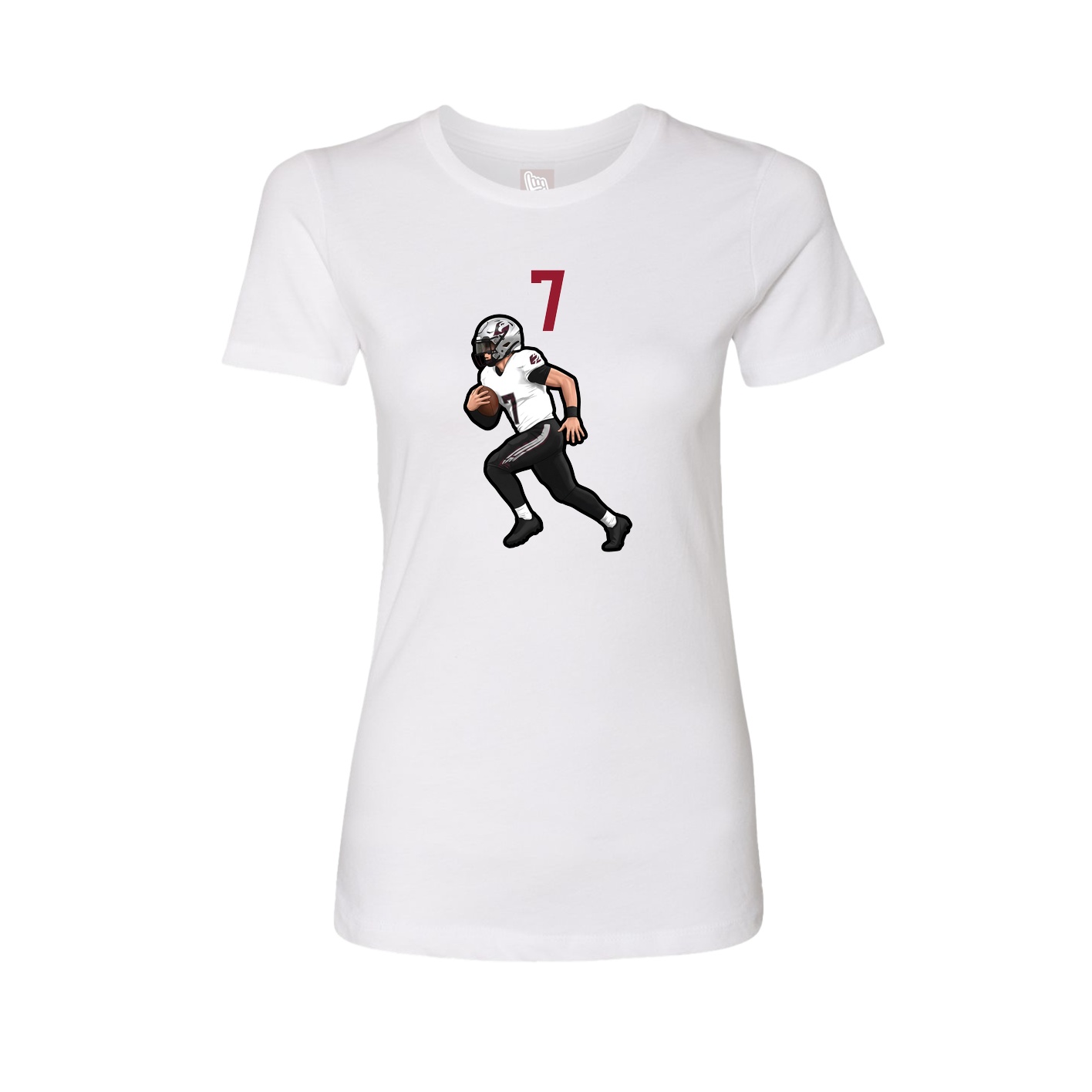 Womens Tee — Number Top in White
