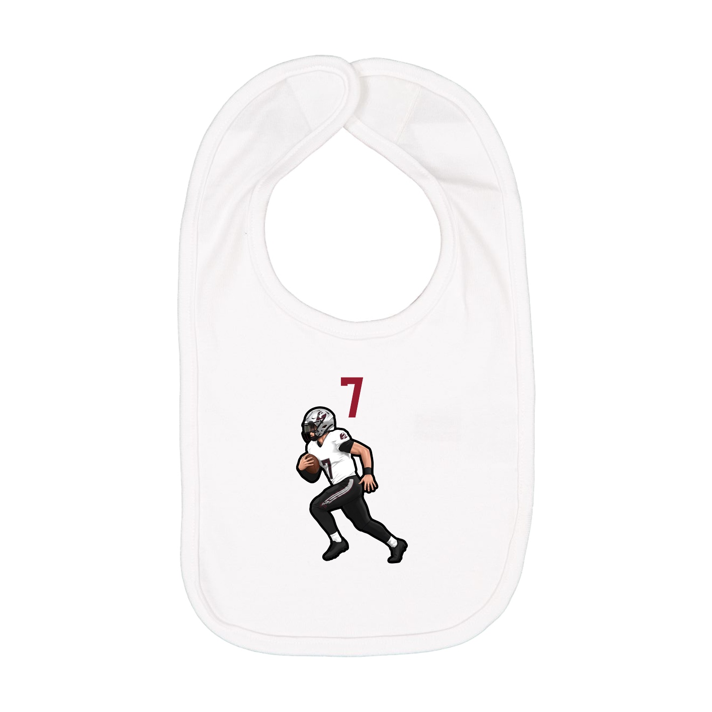 Infant Bib — Number Top in White