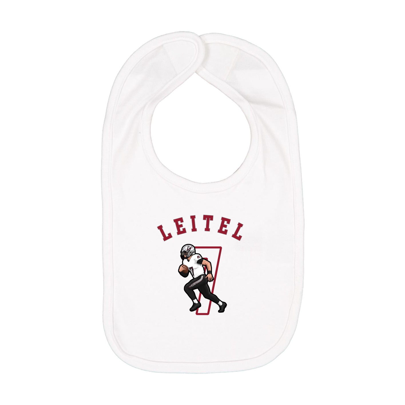 Infant Bib — Shirsey Arch in White