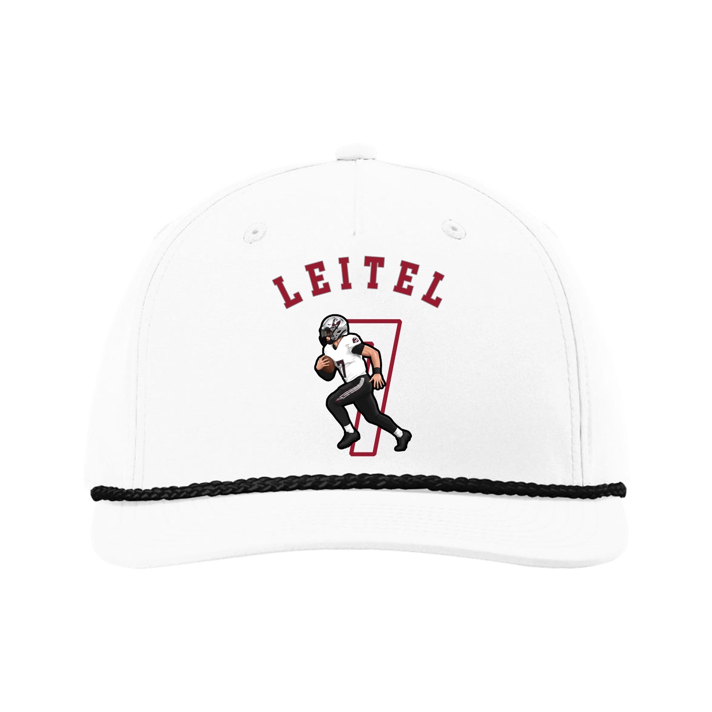 Five-Panel Classic Rope Cap — Shirsey Arch in White