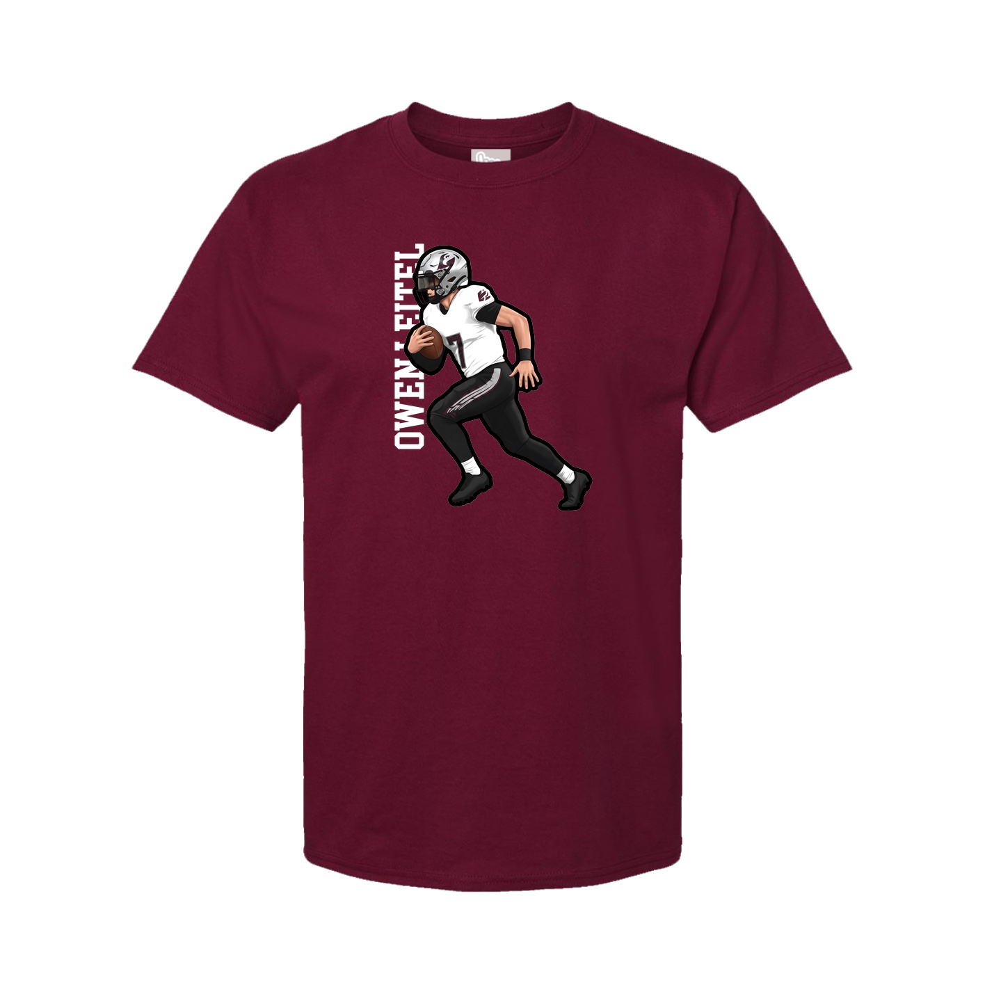 Tee — Name Vertical in Cardinal
