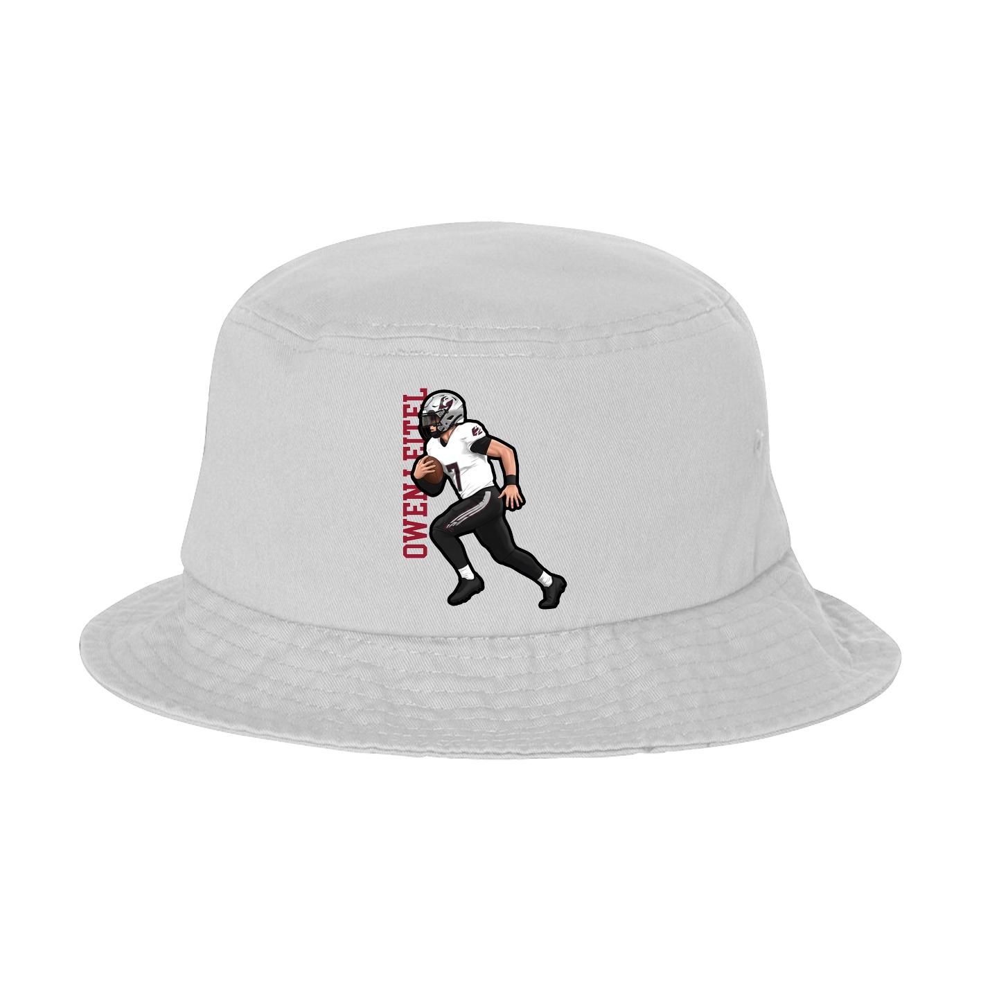 Bucket Cap — Name Vertical in White