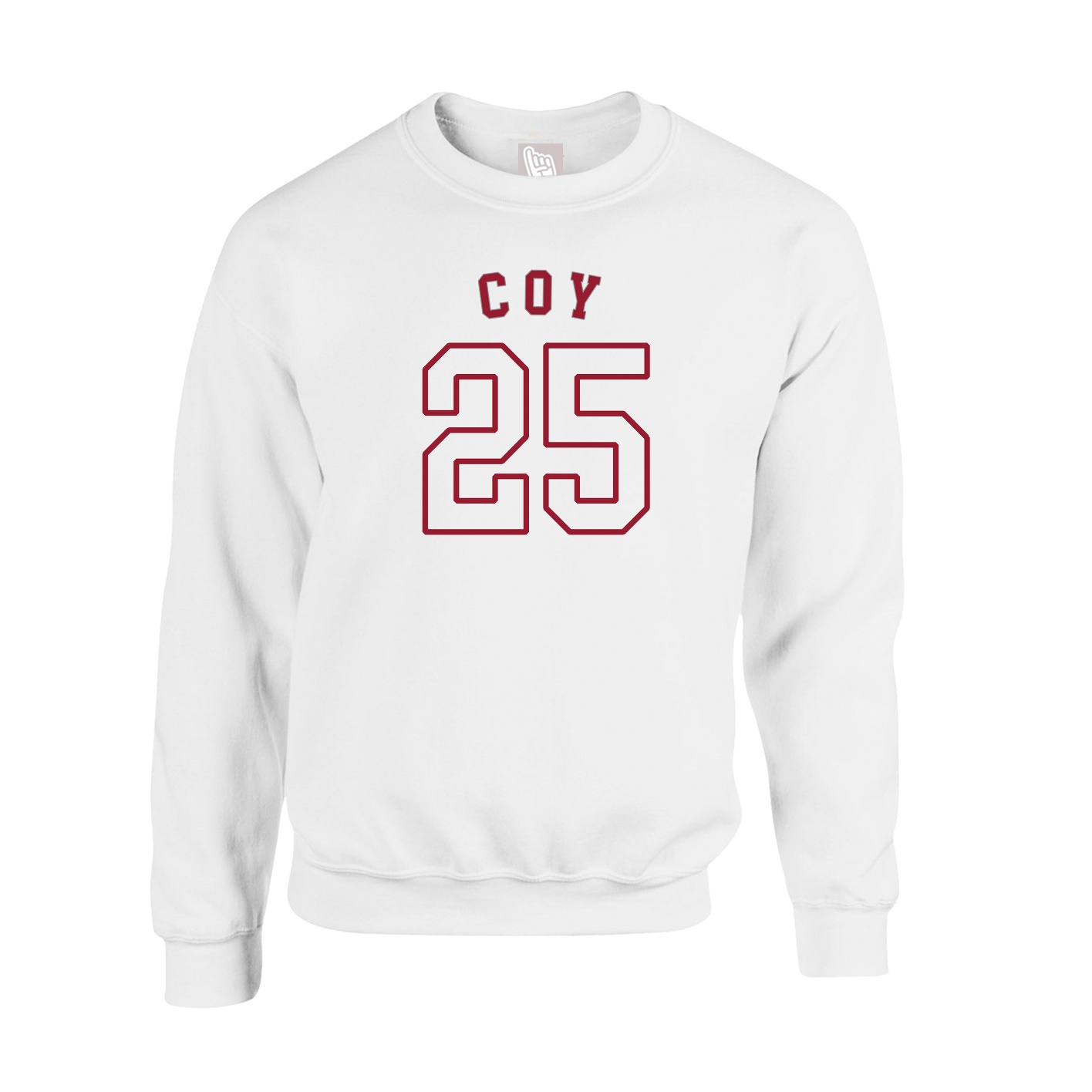 Fleece Crew — Shirsey Arch in White
