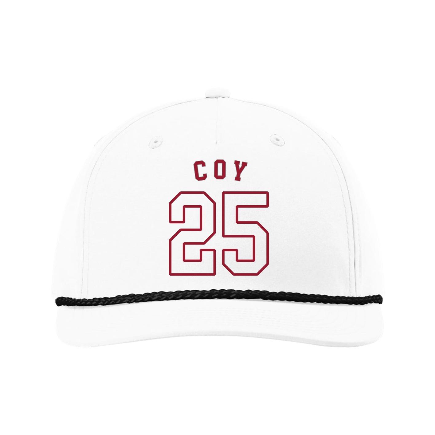 Five-Panel Classic Rope Cap — Shirsey Arch in White