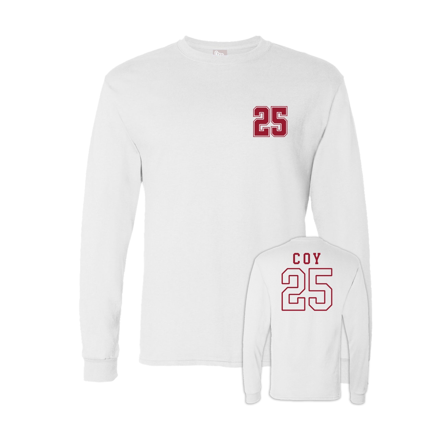 Long Sleeve Tee — Chest Back in White