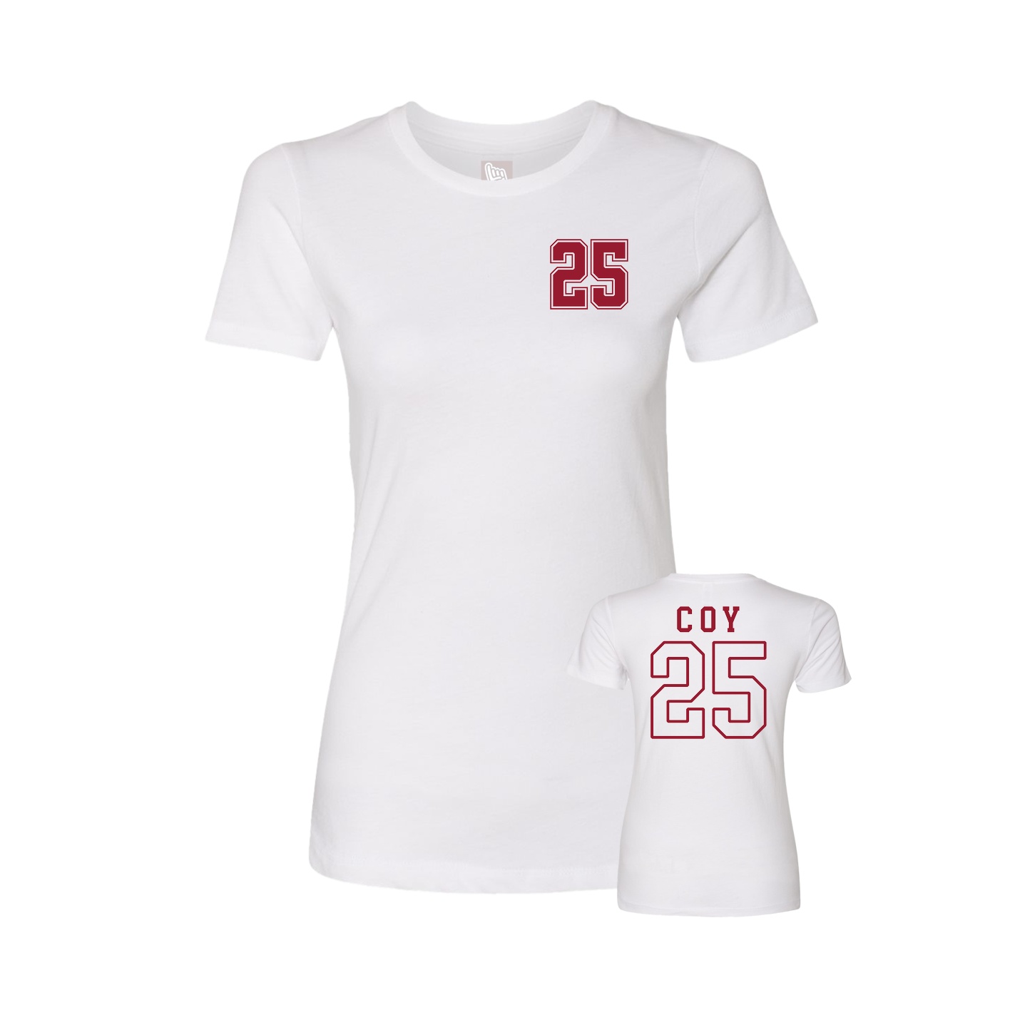 Womens Tee — Chest Back in White