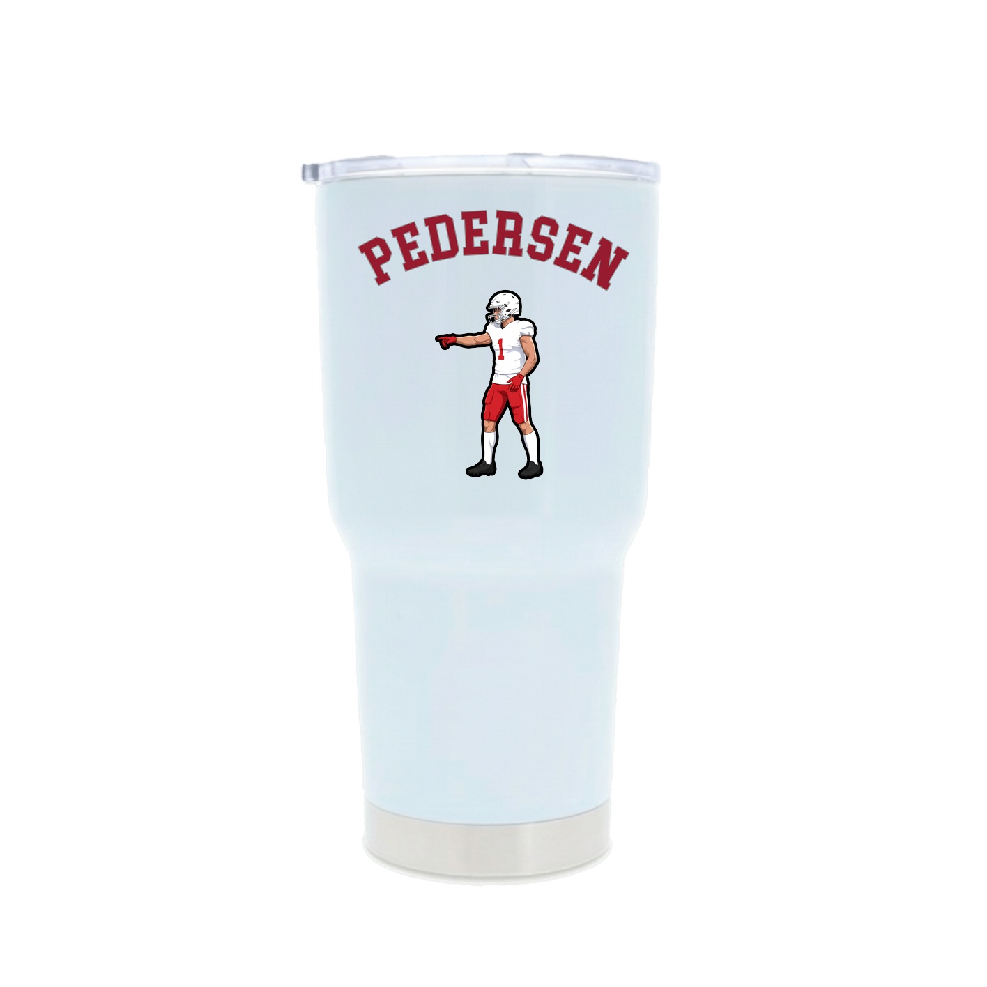 30oz Stainless Steel Tumbler — Shirsey Arch in White