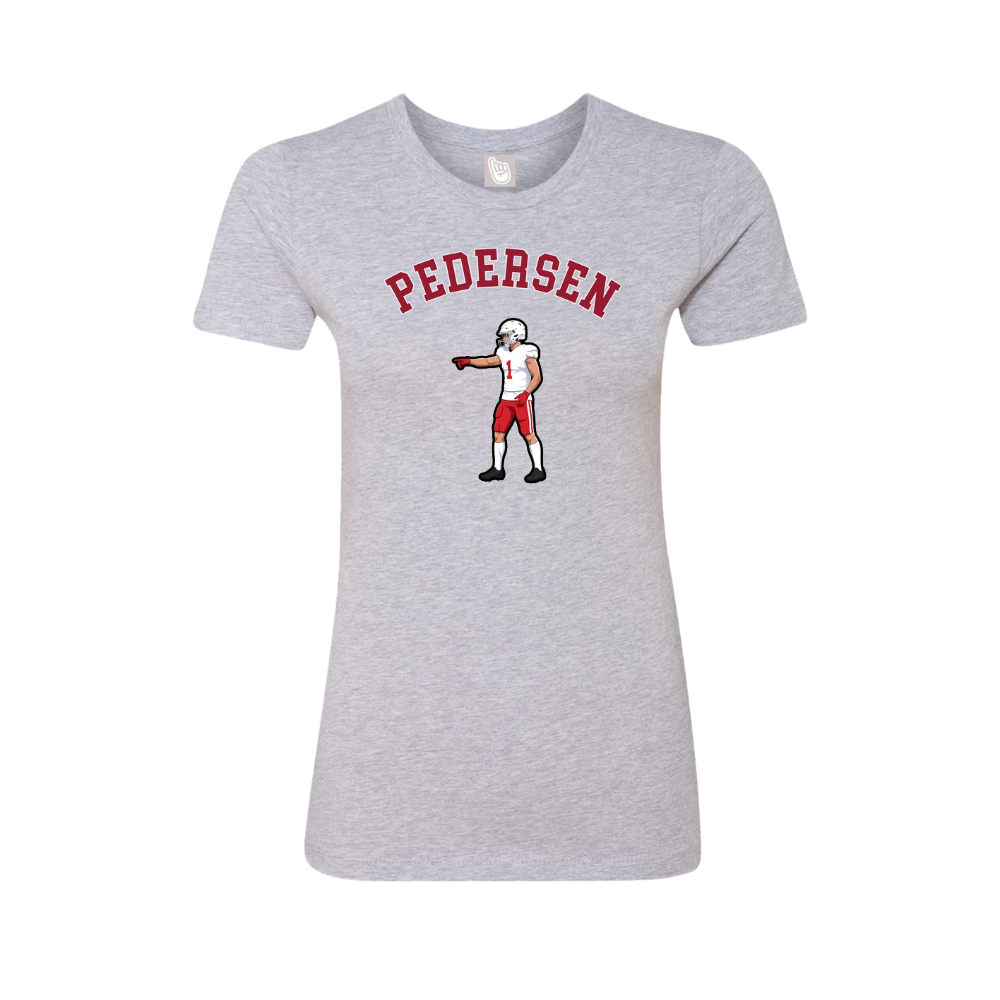 Fitted Women's Tee — Shirsey Arch in Grey