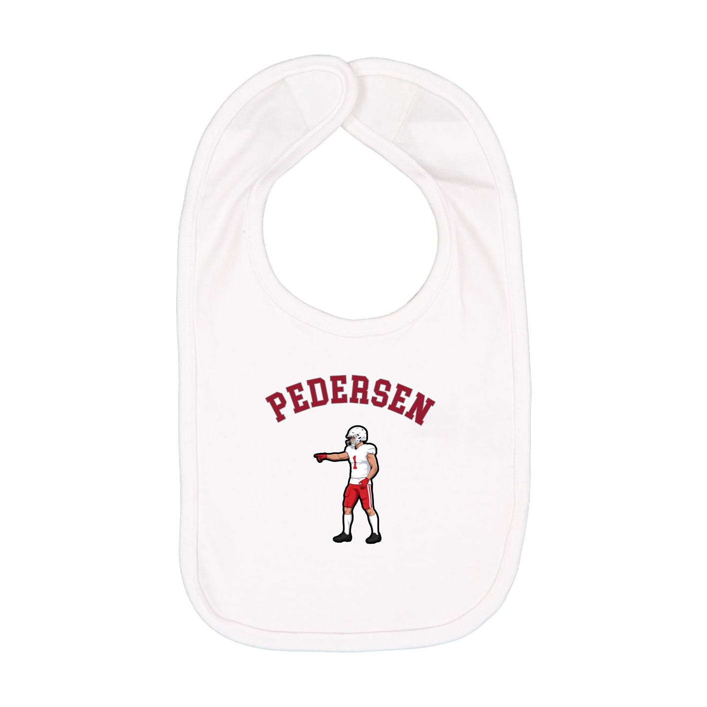 Infant Bib — Shirsey Arch in White