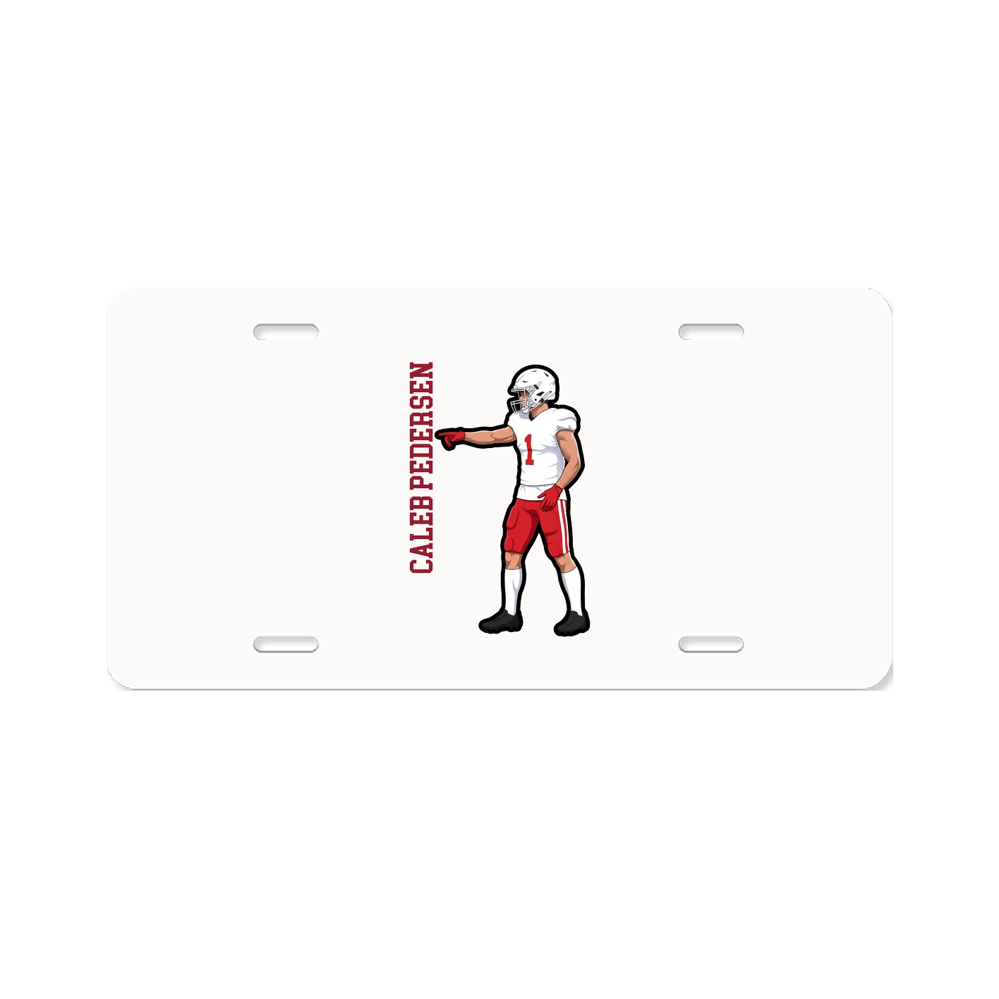 License Plate — Name Vertical in Classic