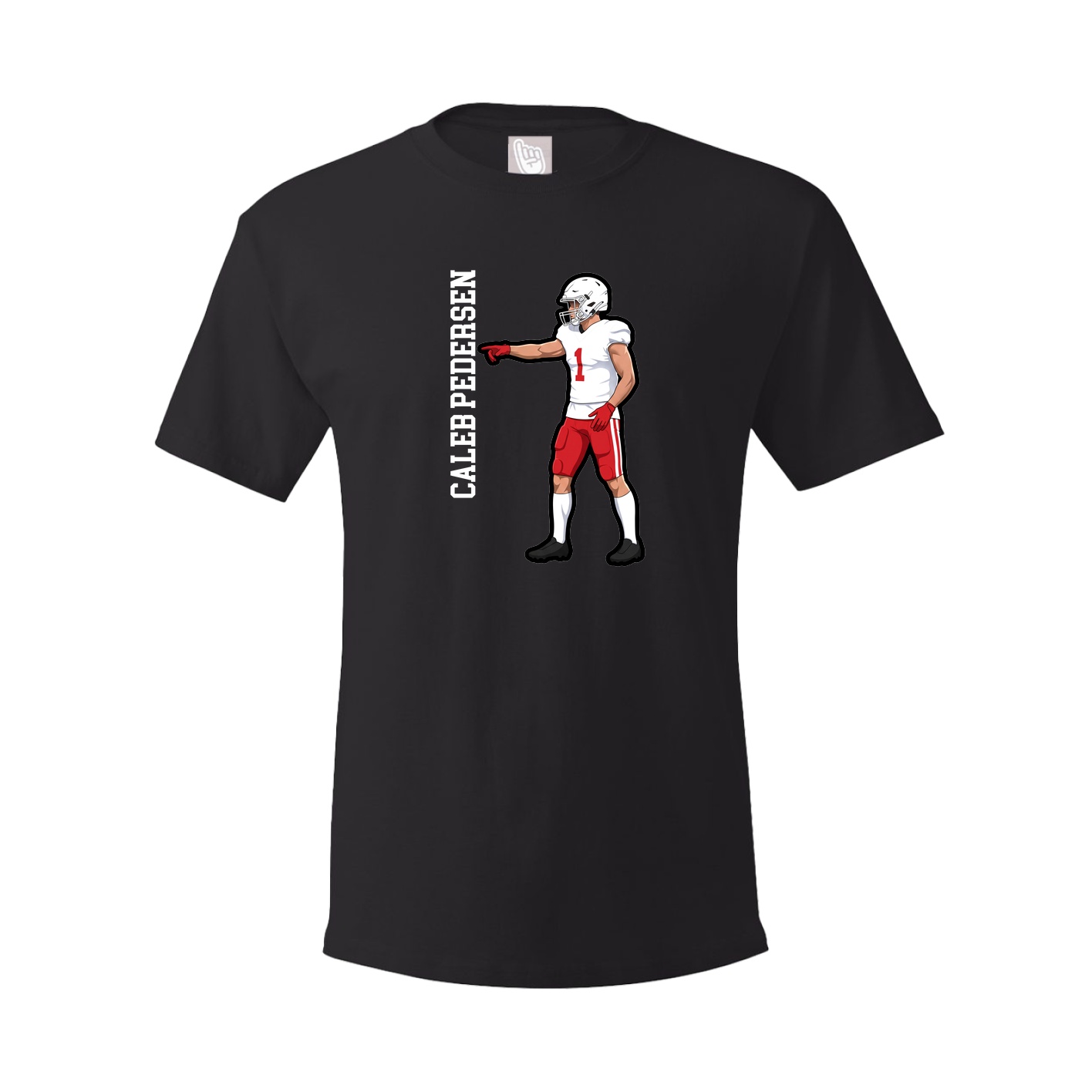 Youth Tee — Name Vertical in Black
