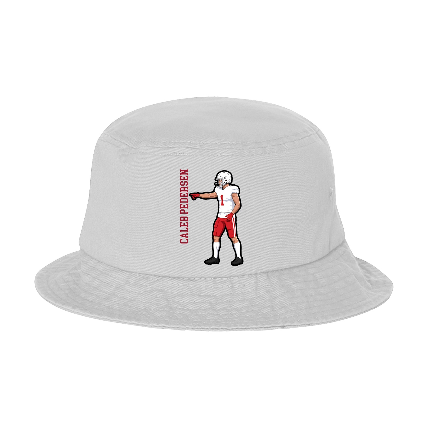 Bucket Cap — Name Vertical in White