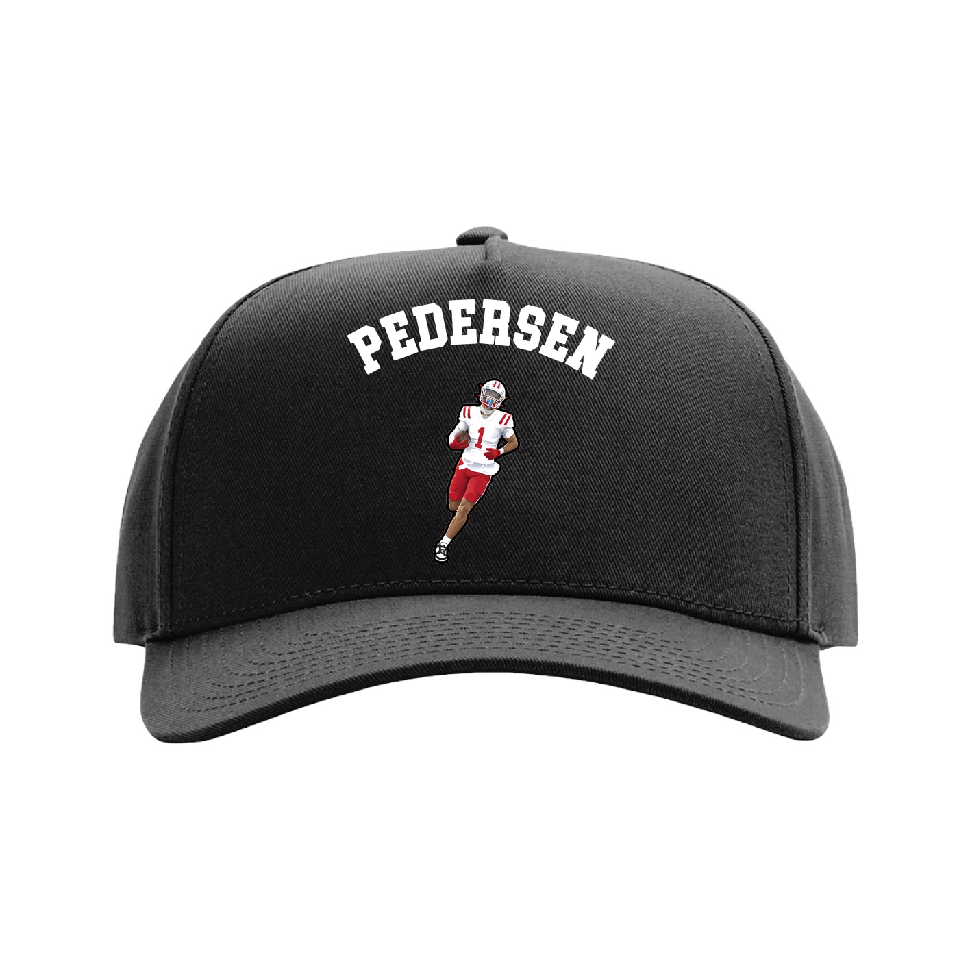 Full Fabric Five-Panel Champ Cap — Shirsey Arch in Black