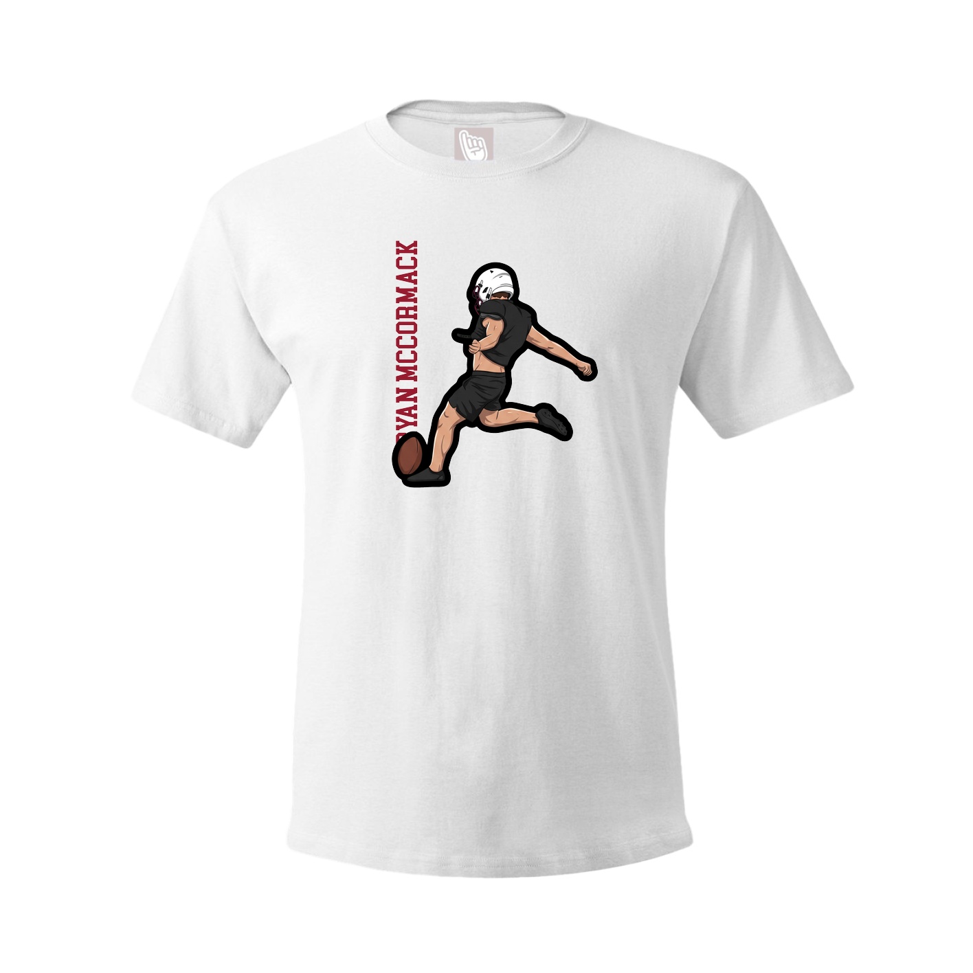 Tee — Name Vertical in White