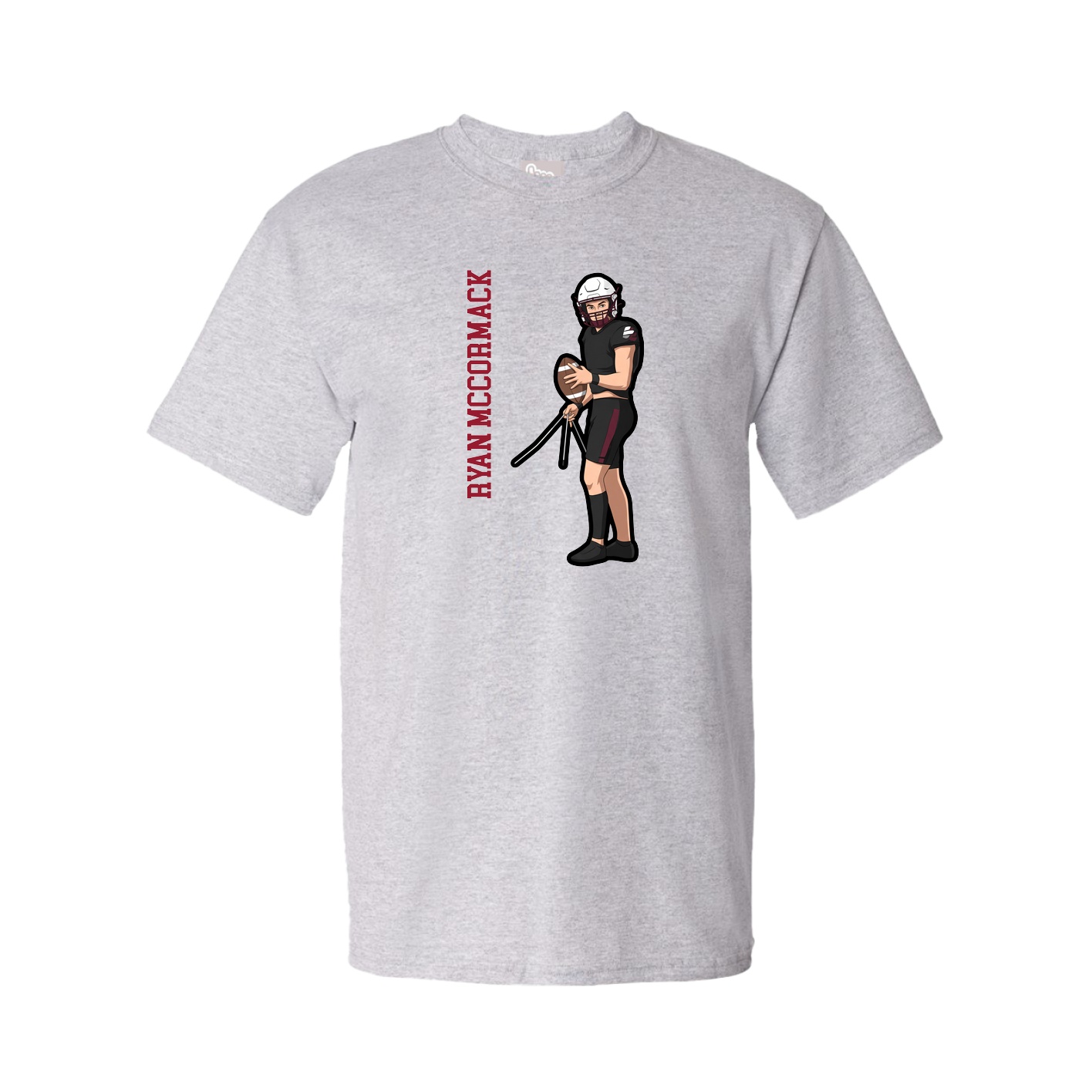 Tee — Name Vertical in Grey