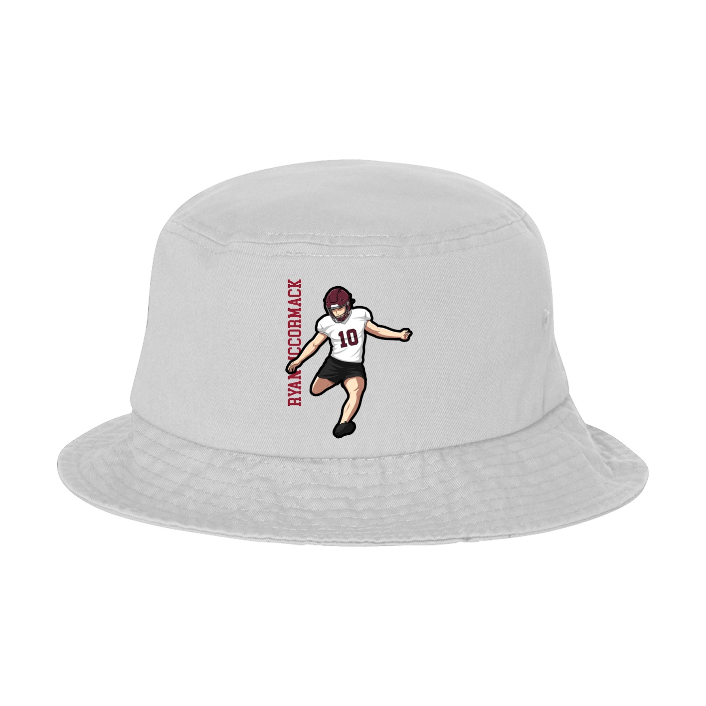 Bucket Cap — Name Vertical in White