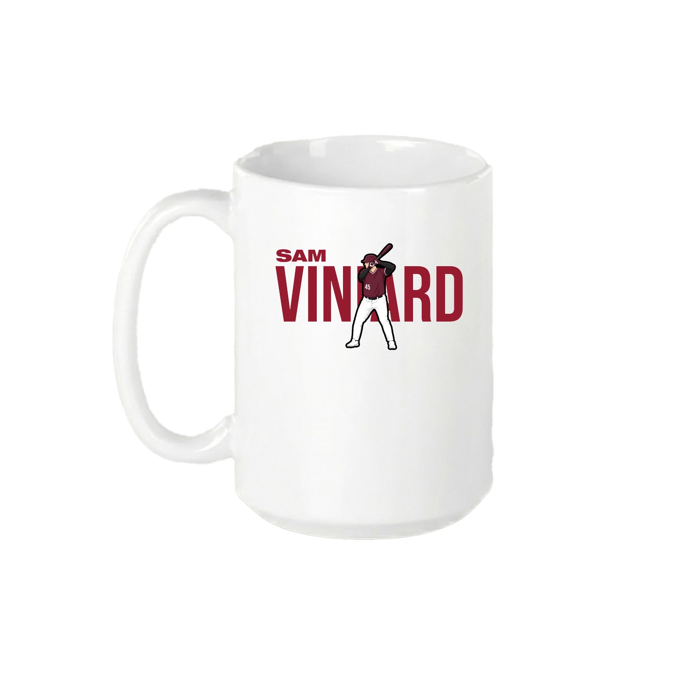 15oz Coffee Mug — Player Name in White