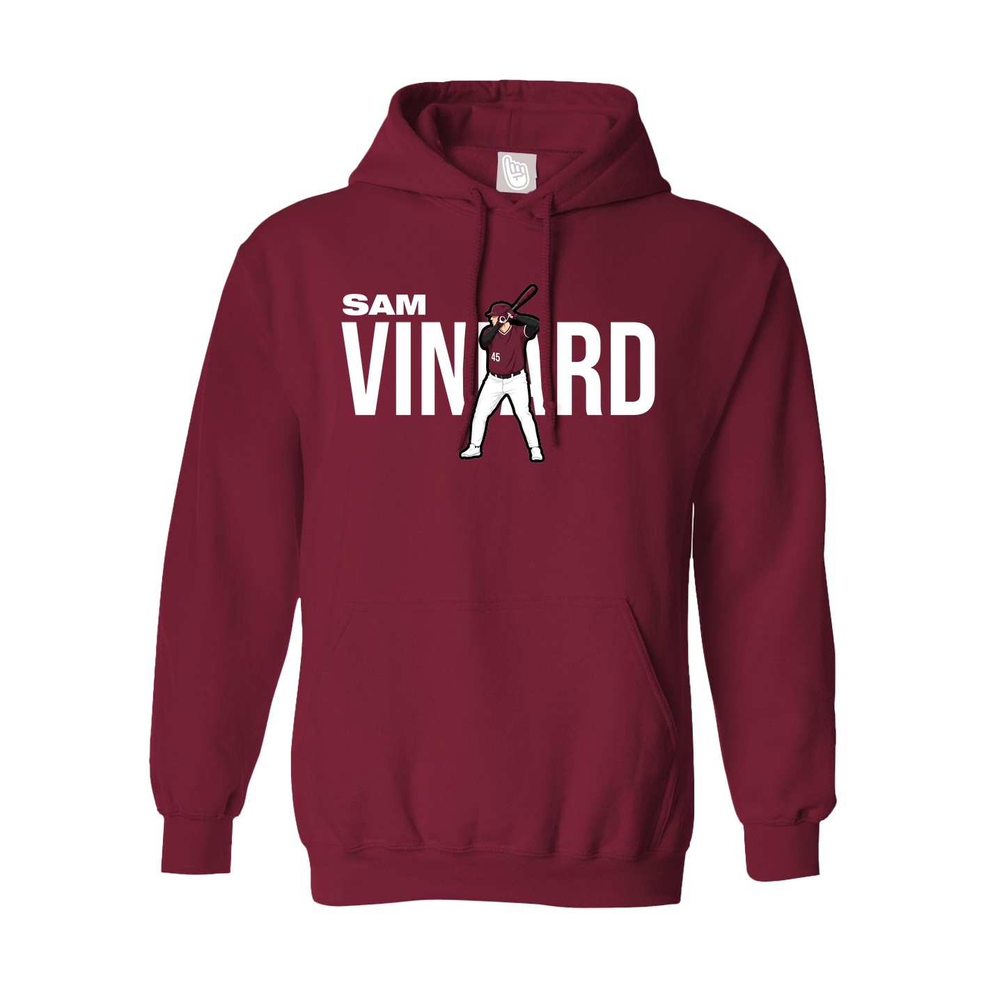 Hoodie — Player Name in Cardinal