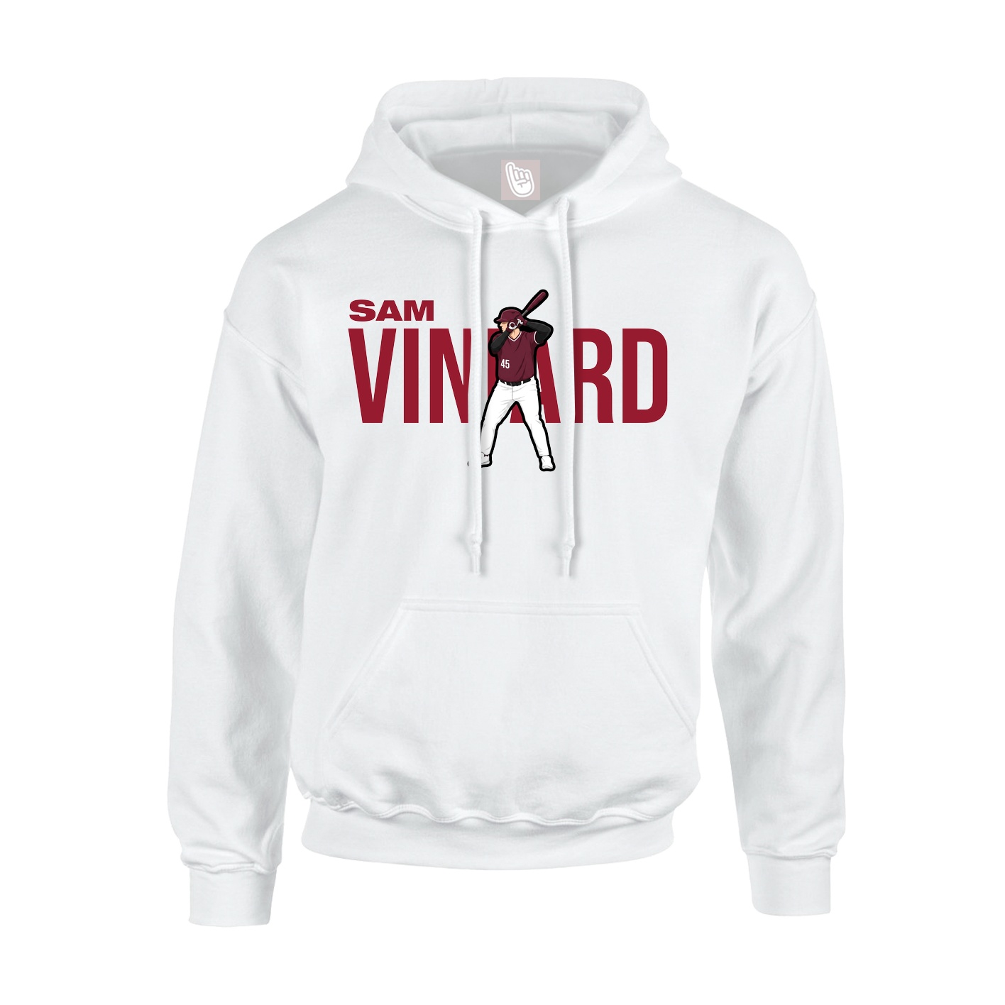 Youth Hoodie — Player Name in White