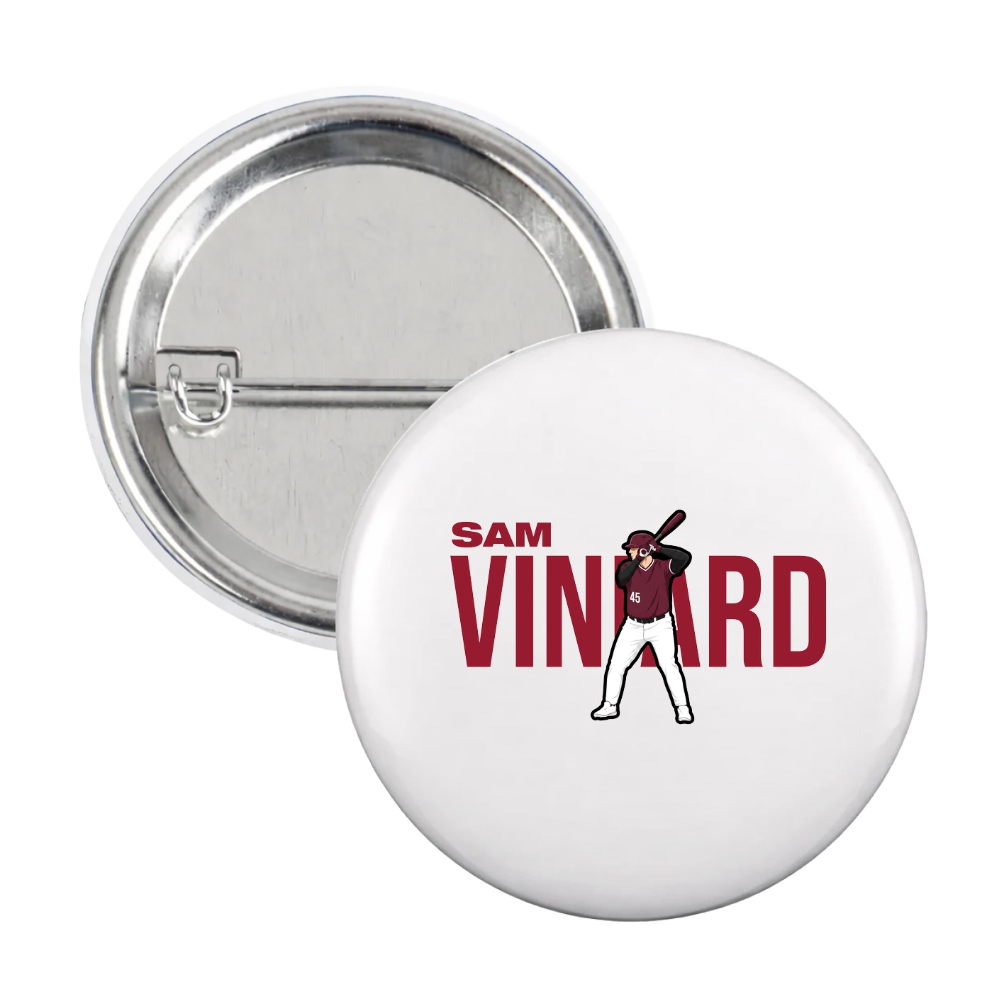 Game Day Button — Player Name in White