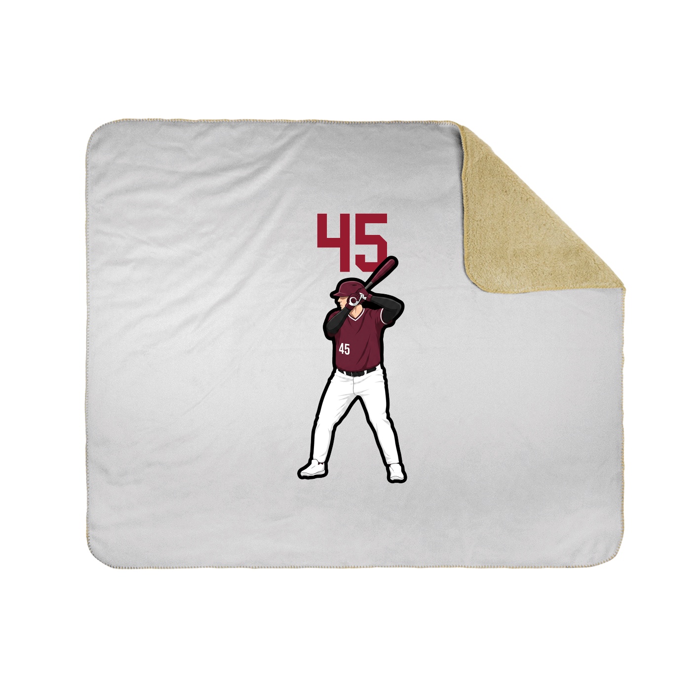 Throw Blanket — Number Top in White