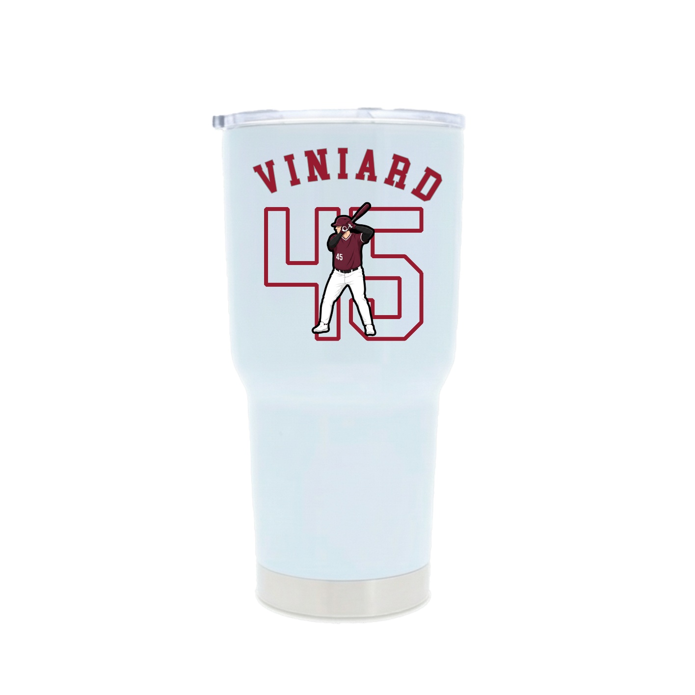 30oz Stainless Steel Tumbler — Shirsey Arch in White