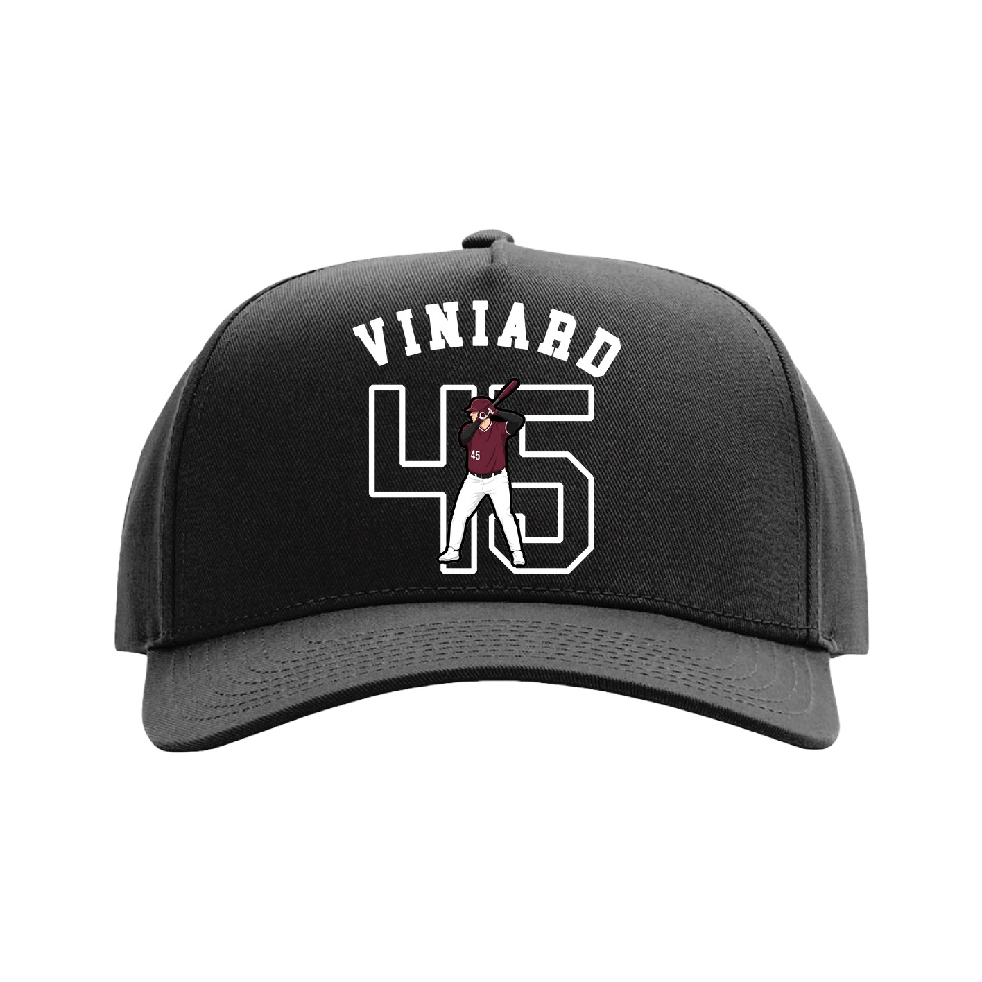 Full Fabric Five-Panel Champ Cap — Shirsey Arch in Black