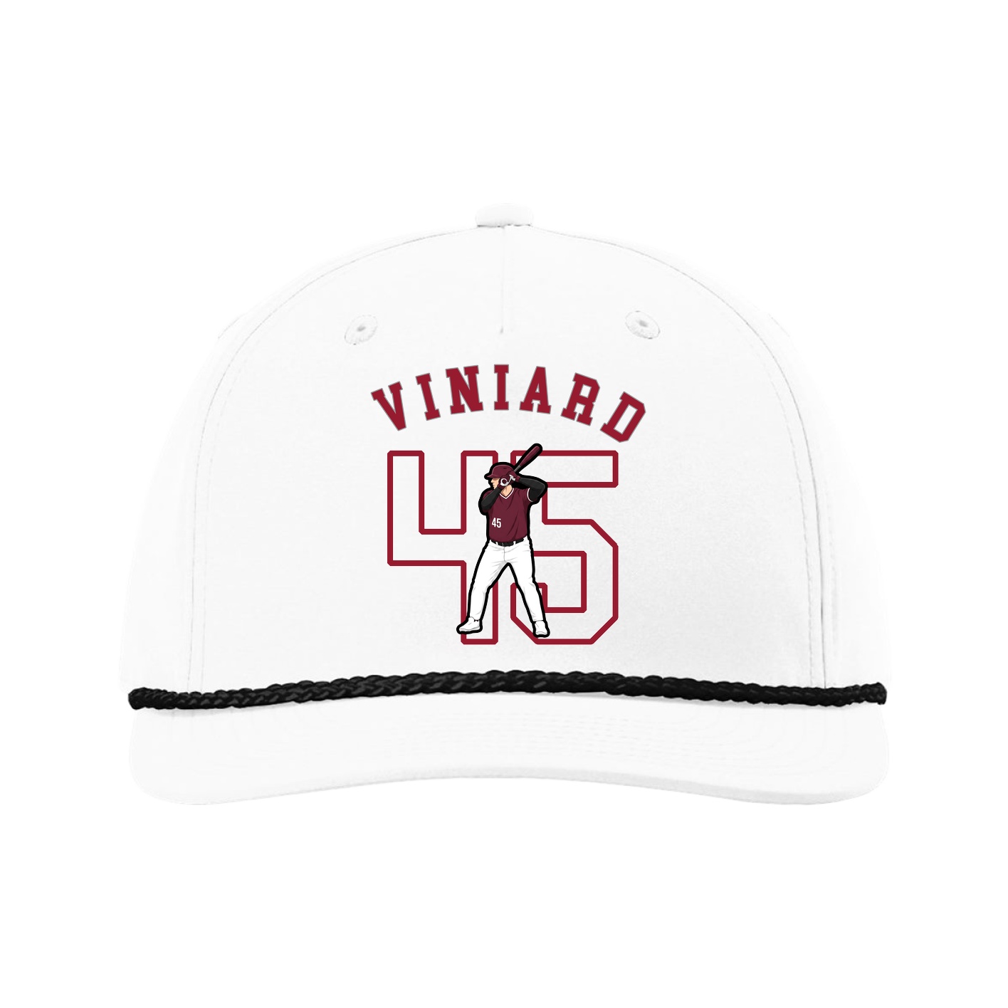 Five-Panel Classic Rope Cap — Shirsey Arch in White