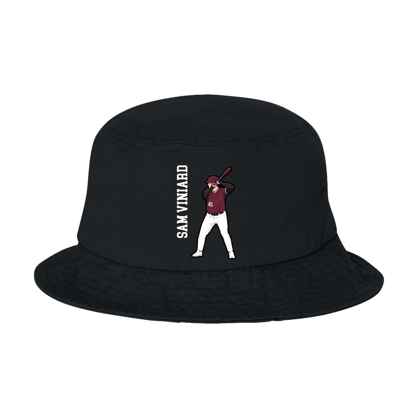 Bucket Cap — Name Vertical in Black