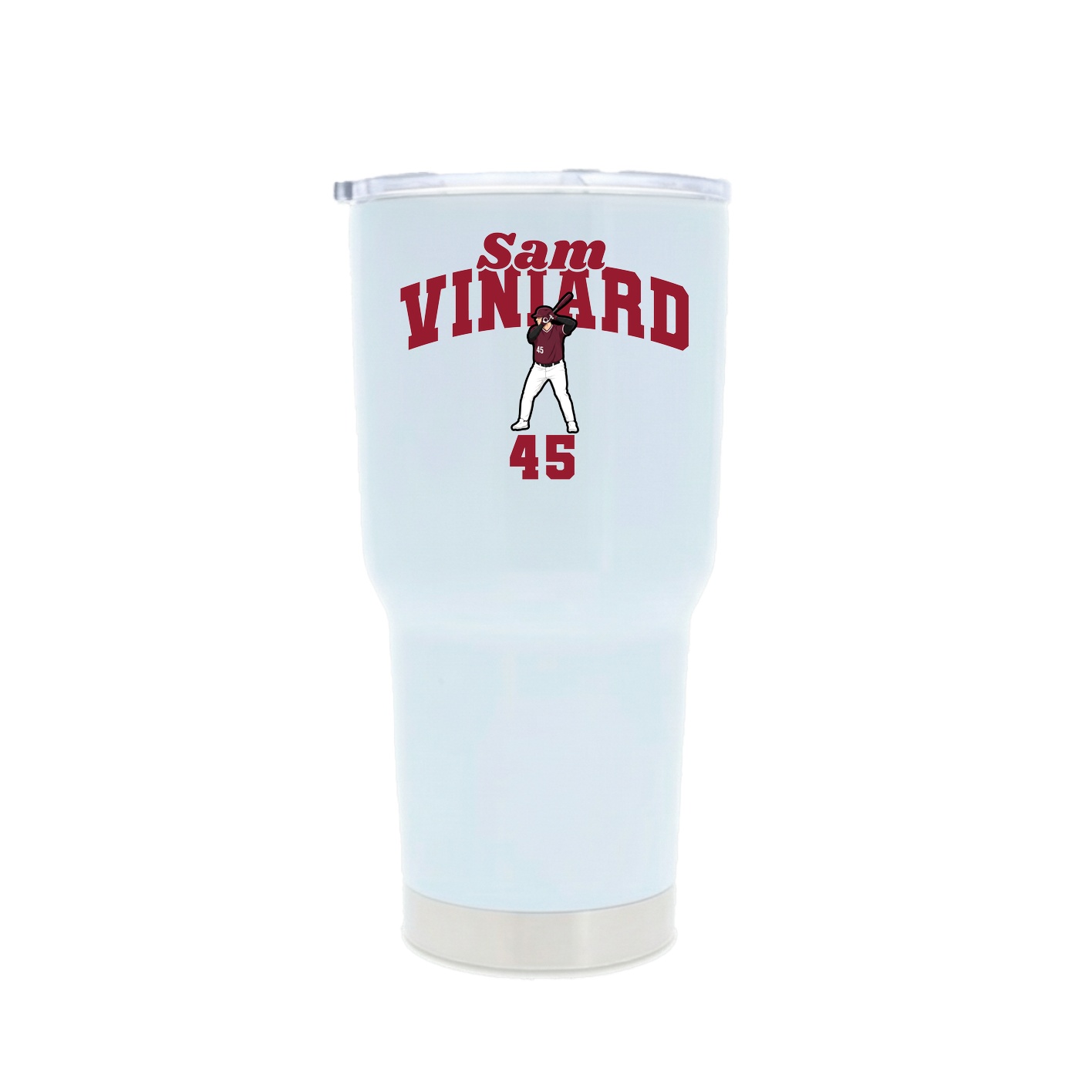 30oz Stainless Steel Tumbler — Signature Arch in White
