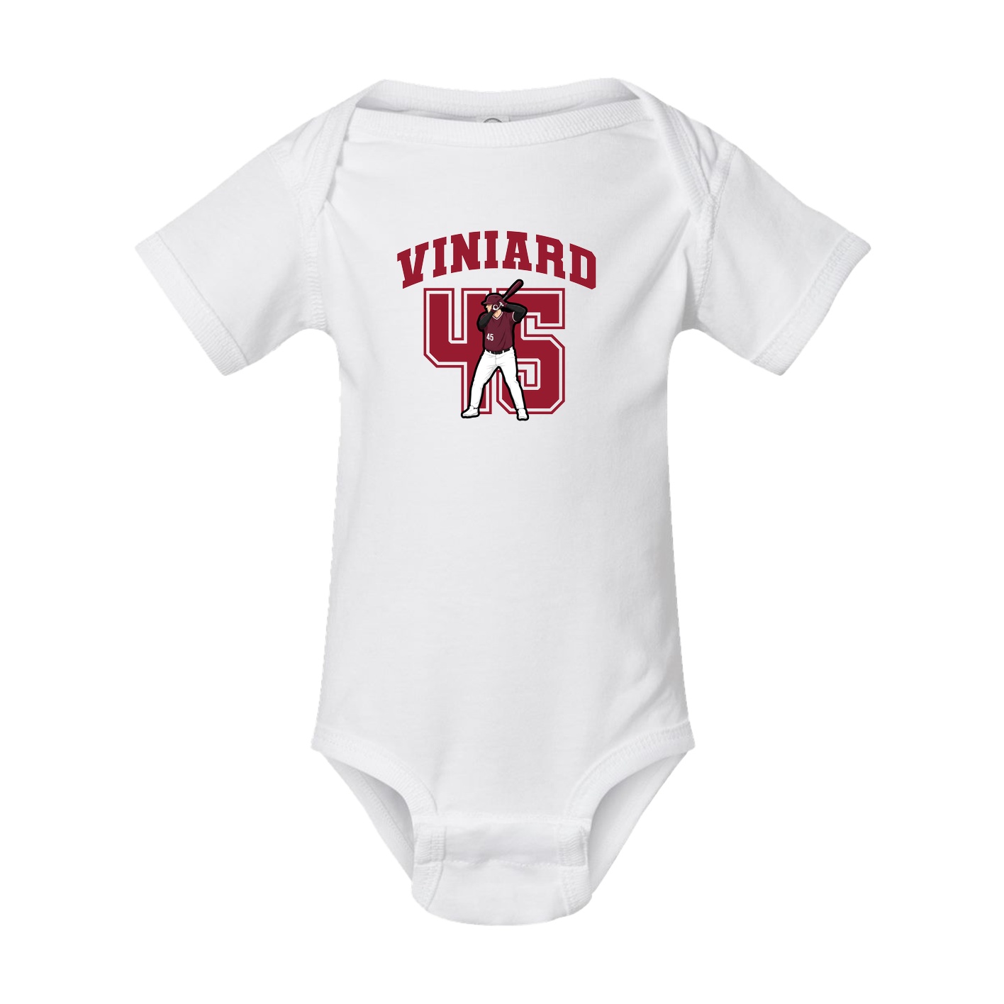 Baby Onesie — Number in White
