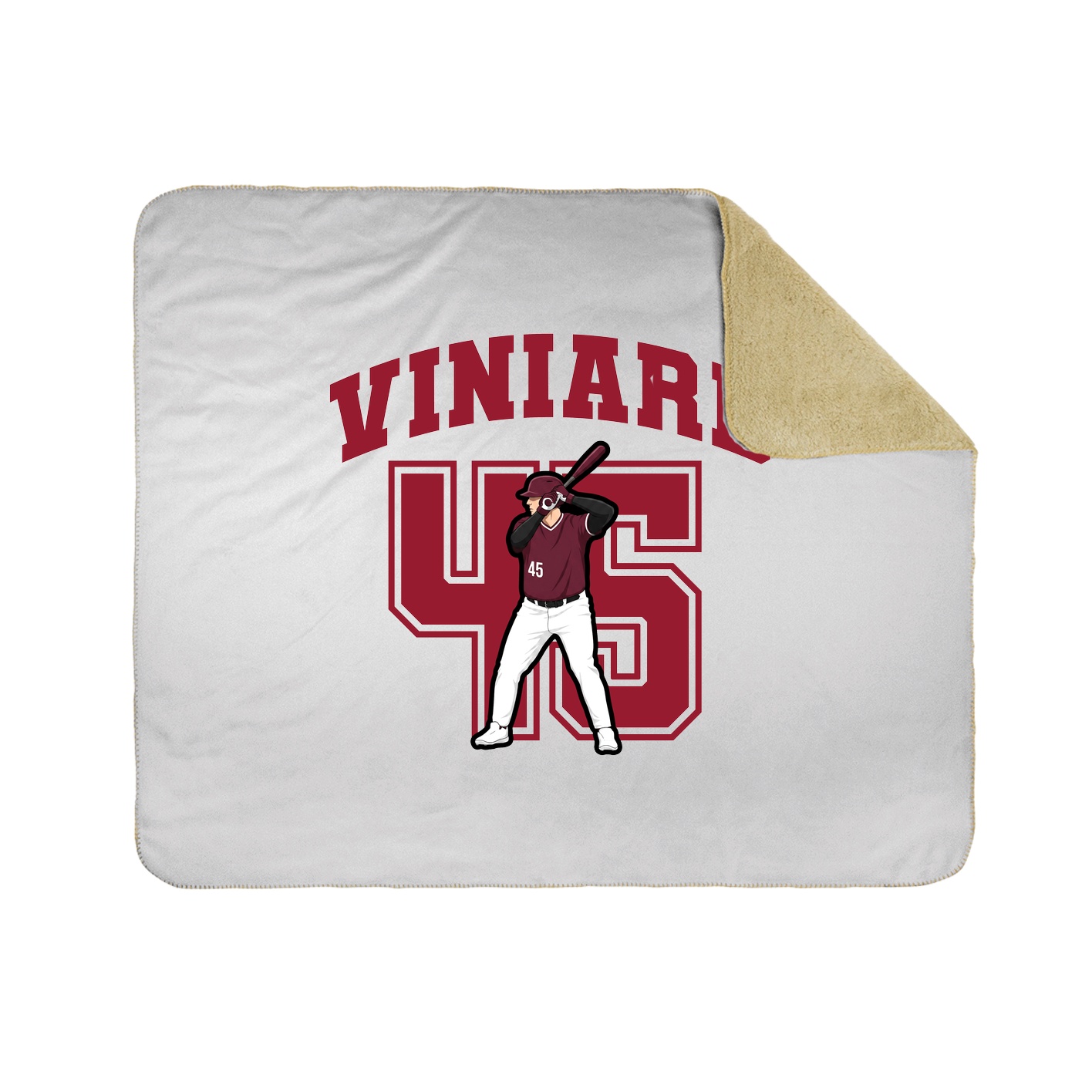 Throw Blanket — Number in White