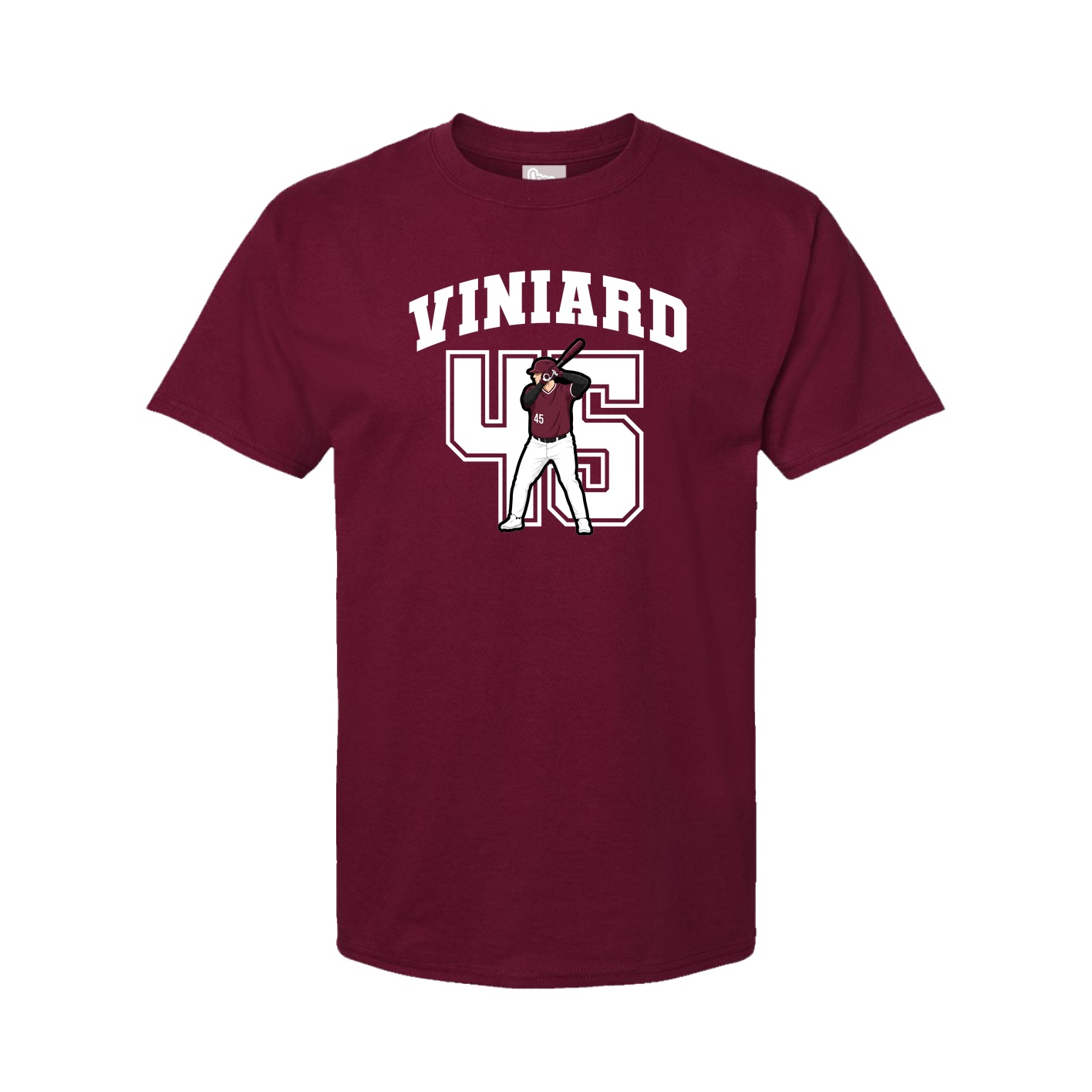 Youth Tee — Number in Cardinal