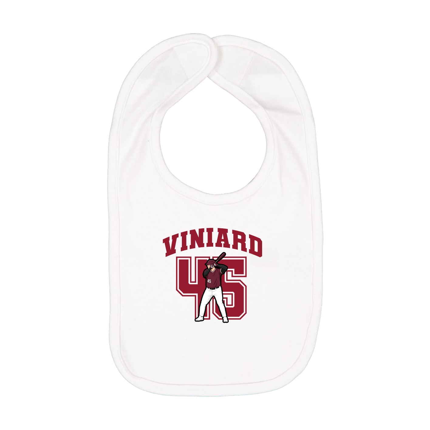 Infant Bib — Number in White